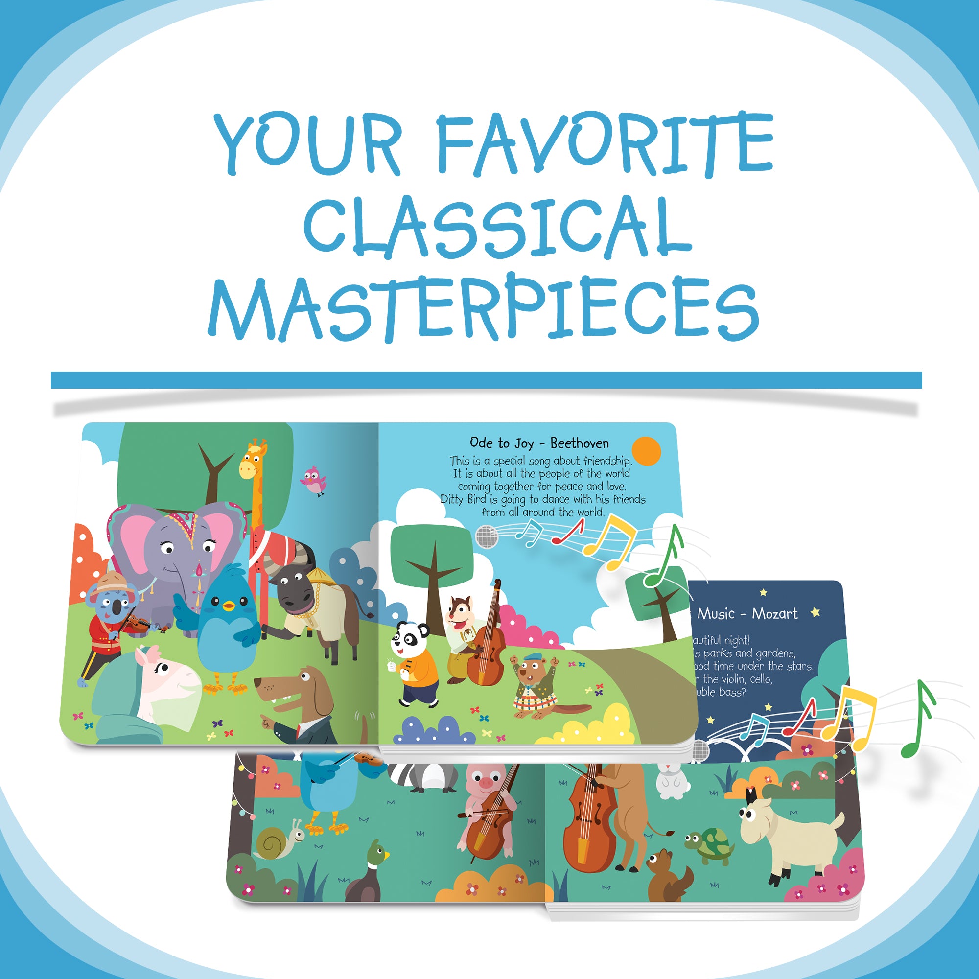 Carte pentru copii, Ditty Bird, Classical Music, 6+ luni