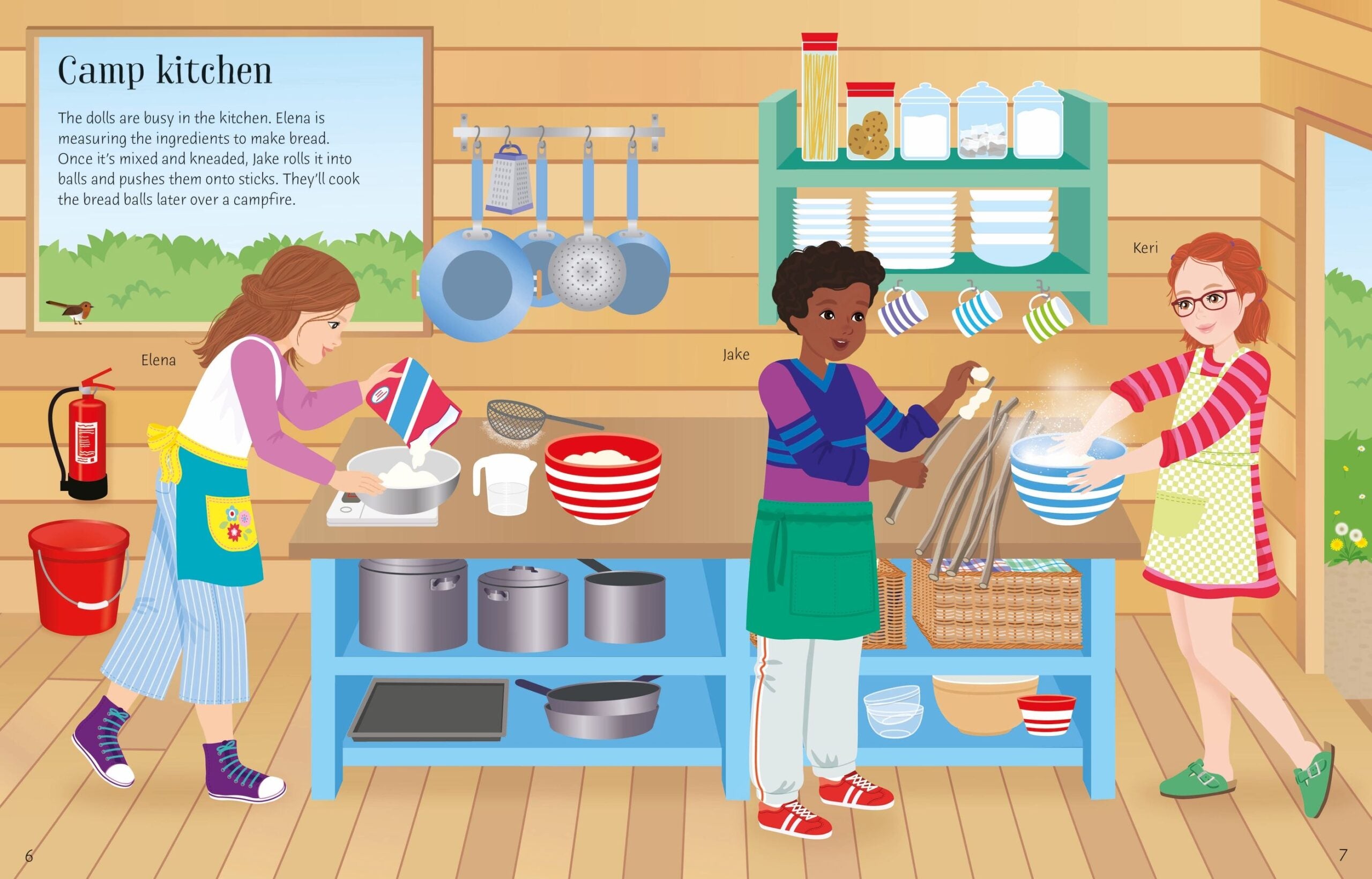 Carte pentru copii, Usborne, Sticker Dolly Dressing Summer Camp, 5+ ani