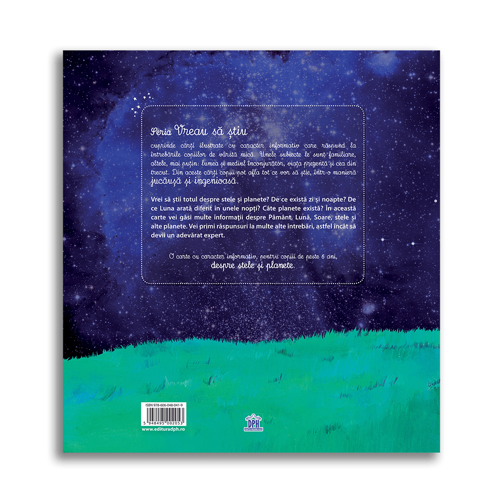Carte pentru copii, Pierre Winters, Vreau sa stiu: Stelele si planetele, 6+ ani