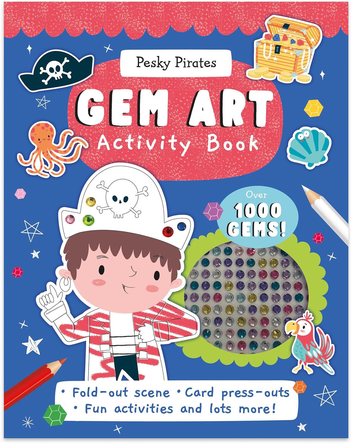 Carte pentru copii, NPP, Gem Art Activity Book: Pesky Pirates, 3+ ani