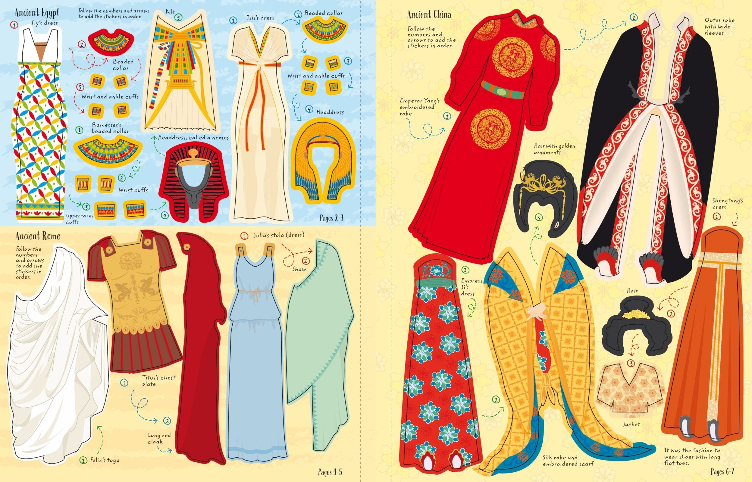 Sticker Dolly Dressing Fashion Long Ago