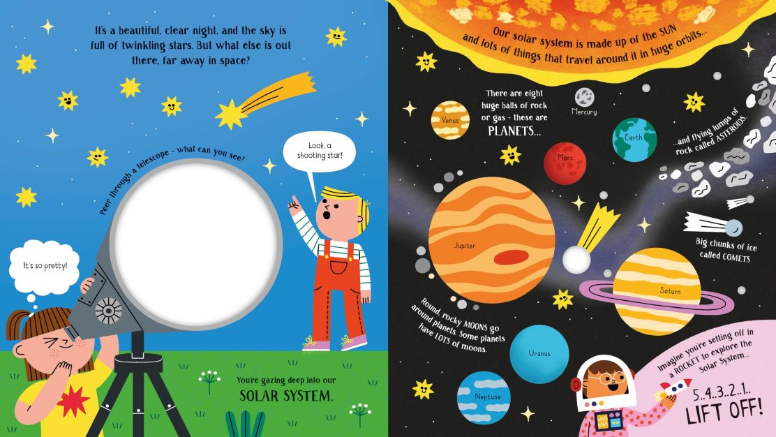 Carte pentru copii, Usborne, Step Inside Science: The Solar System, 5+ ani