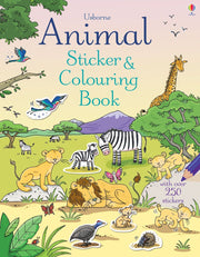 Carte pentru copii, Usborne, Animal Sticker and Colouring Book, 3+ ani