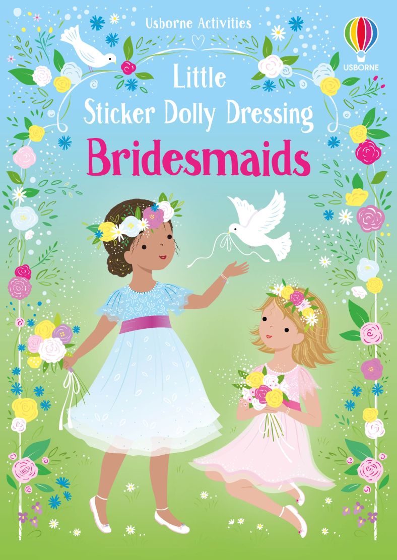 Carte pentru copii, Usborne, Little Sticker Dolly Dressing Bridesmaids, 4+ ani