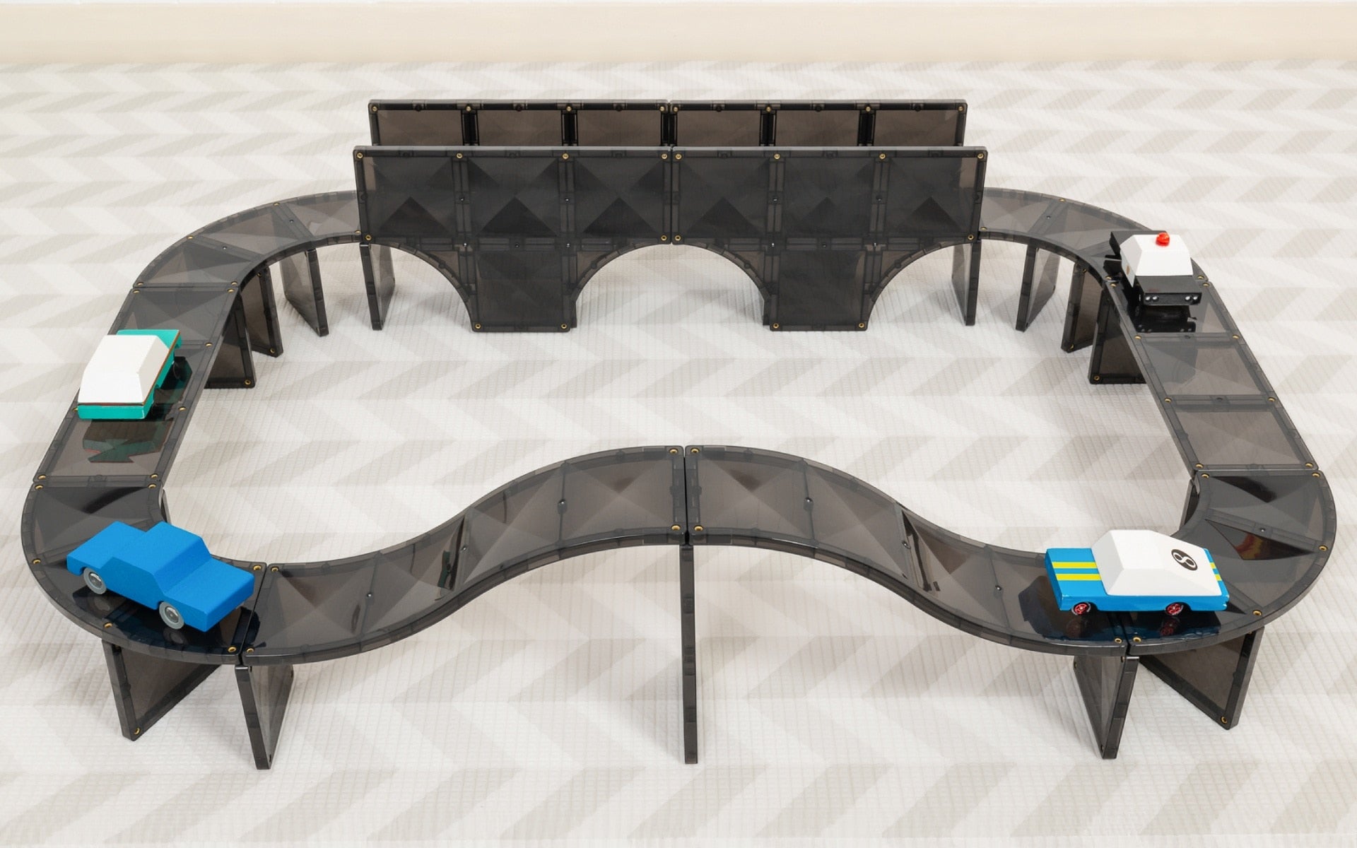Set magnetic, Connetix 48 Piese Roads Creative Pack, 3+ ani