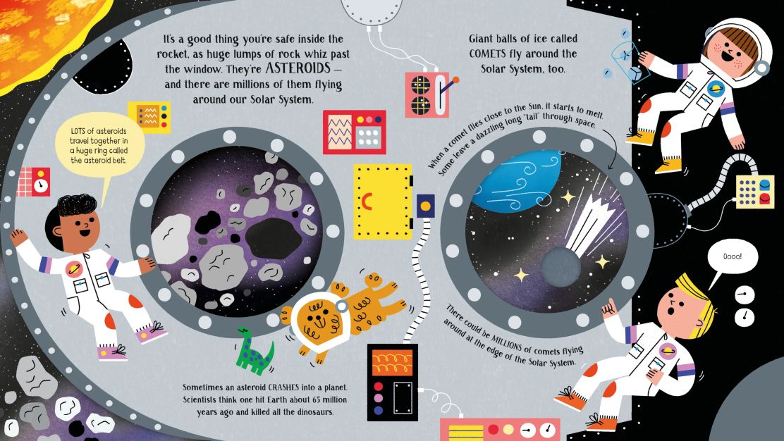 Carte pentru copii, Usborne, Step Inside Science: The Solar System, 5+ ani