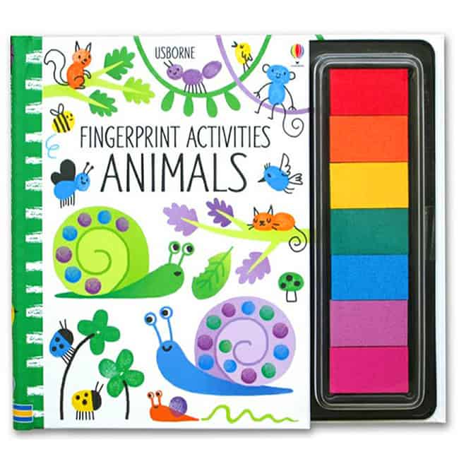 Carte de pictat cu degetelele: Animale- Fingerprint Activities: Animals