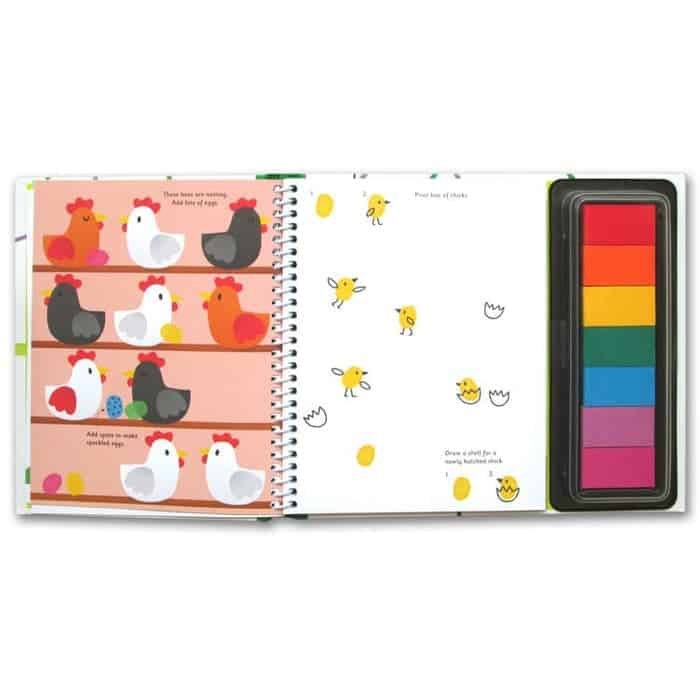 Carte de pictat cu degetelele: Animale- Fingerprint Activities: Animals