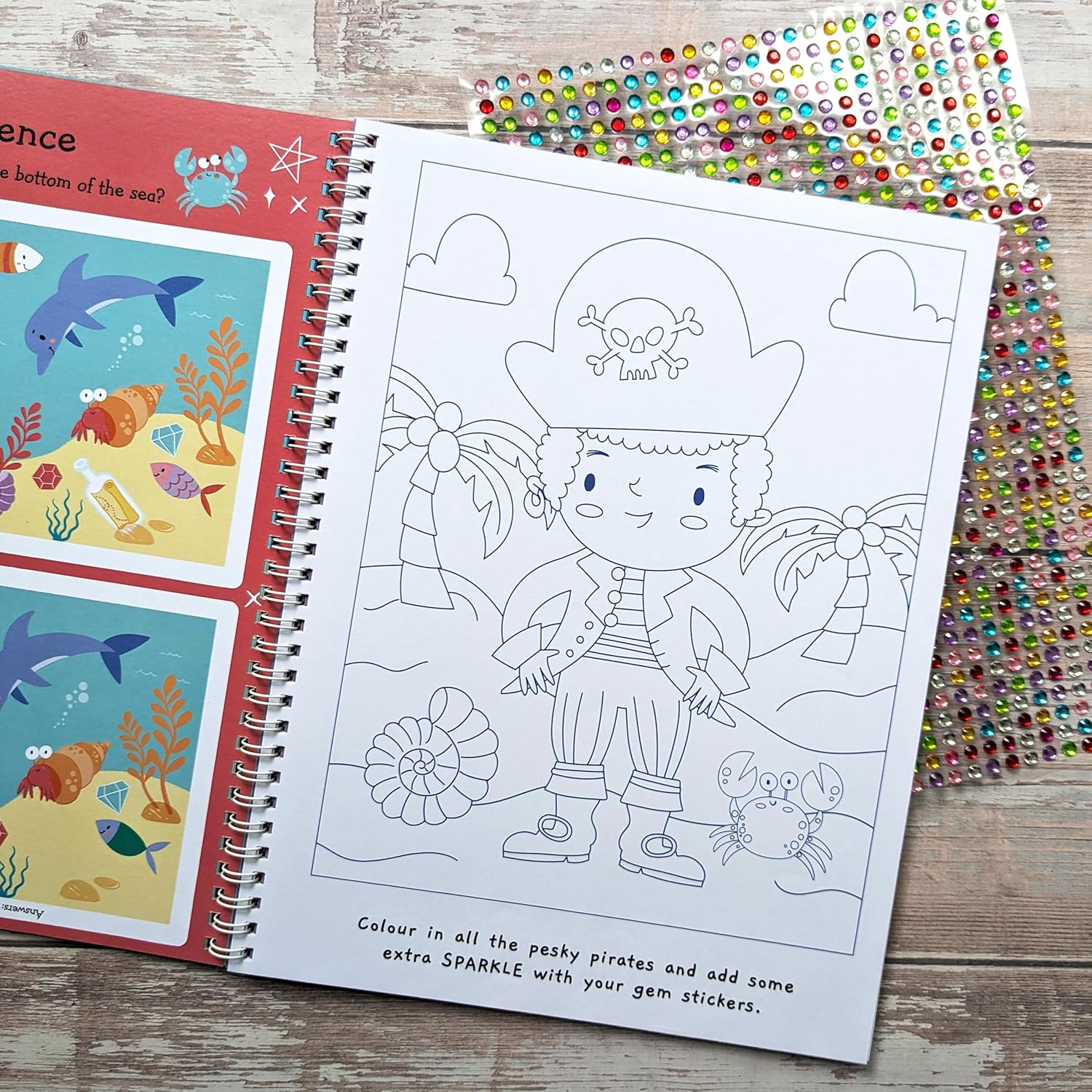 Carte pentru copii, NPP, Gem Art Activity Book: Pesky Pirates, 3+ ani