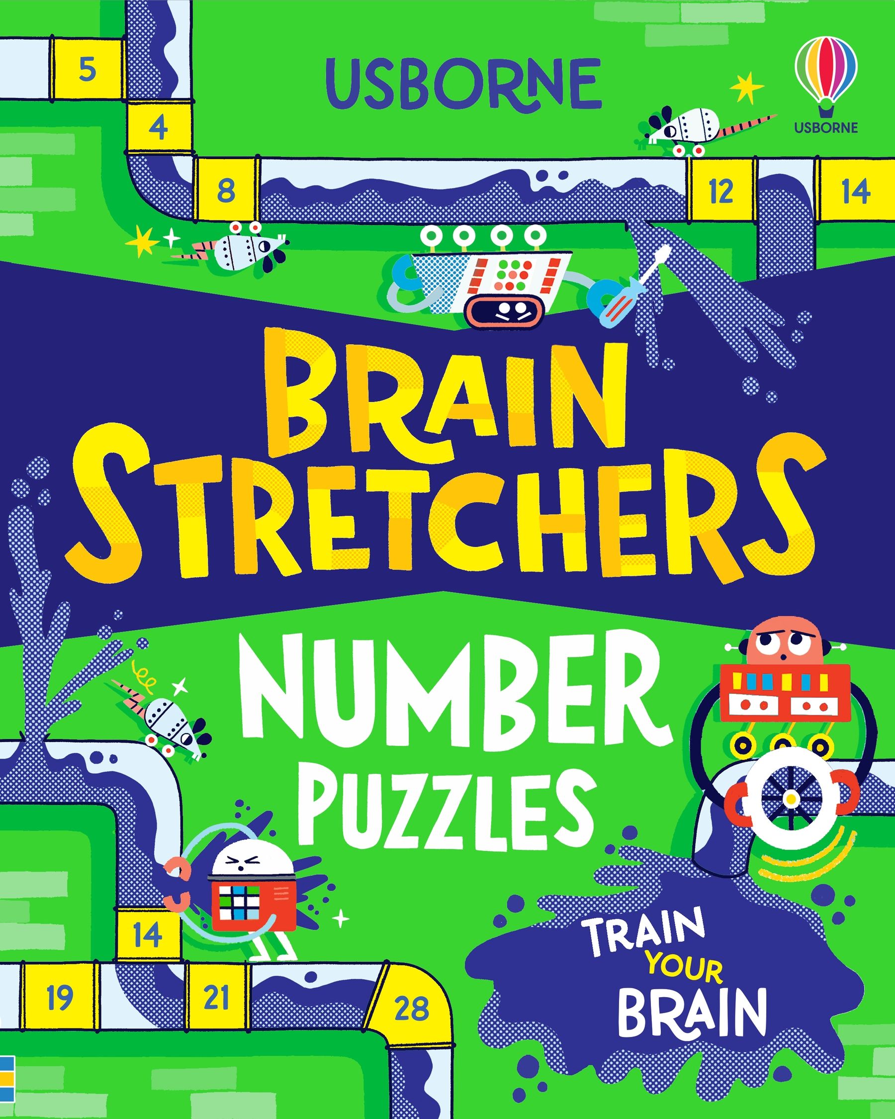 Carte pentru copii, Usborne, Brain Stretchers: Number Puzzles, 7+ ani