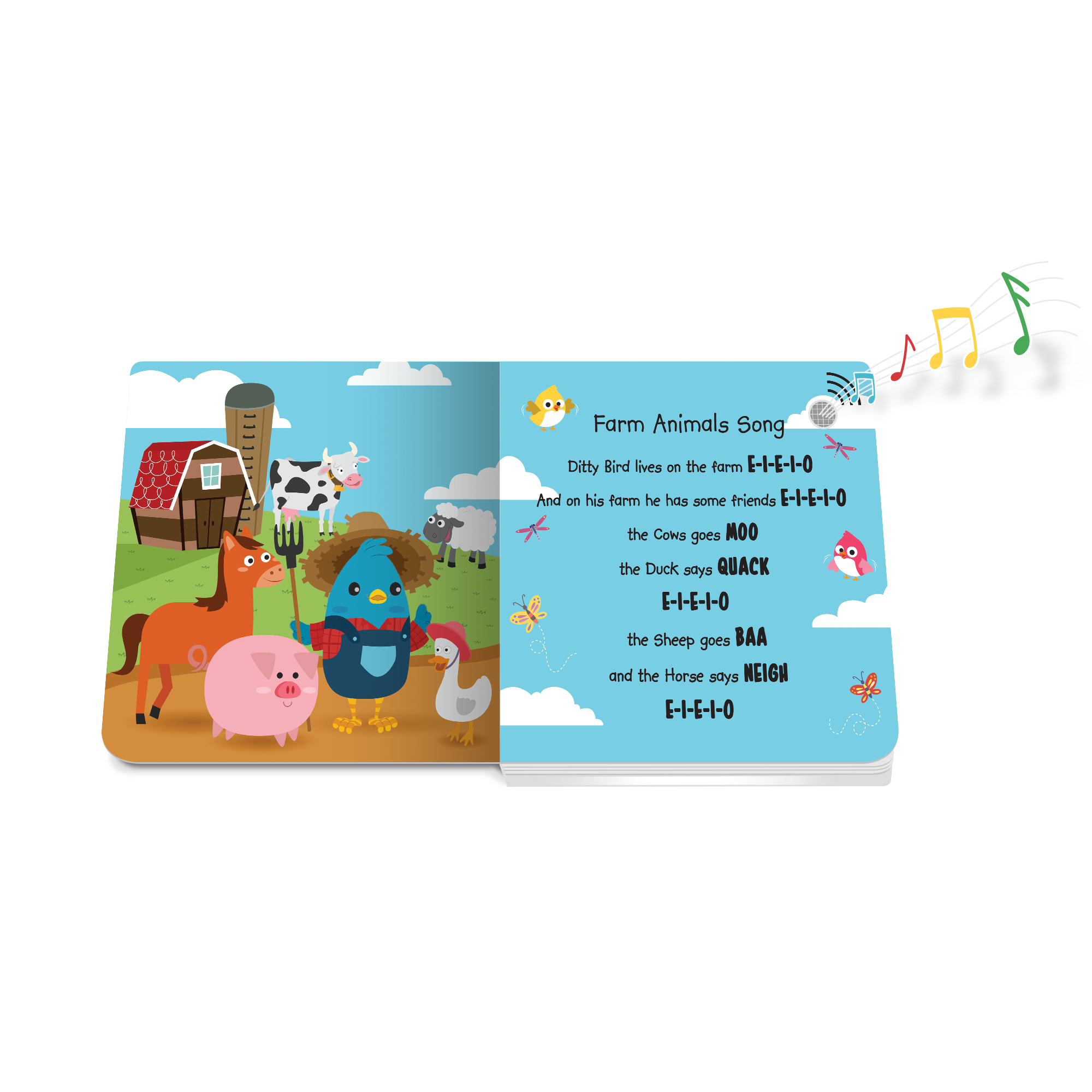 Carte pentru copii, Ditty Bird, Farm Animal, 6+ luni