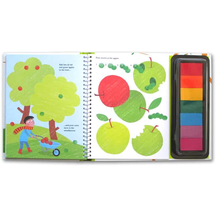 Carte cu activitati de pictat cu degetelele - Fingerprint Activities Garden