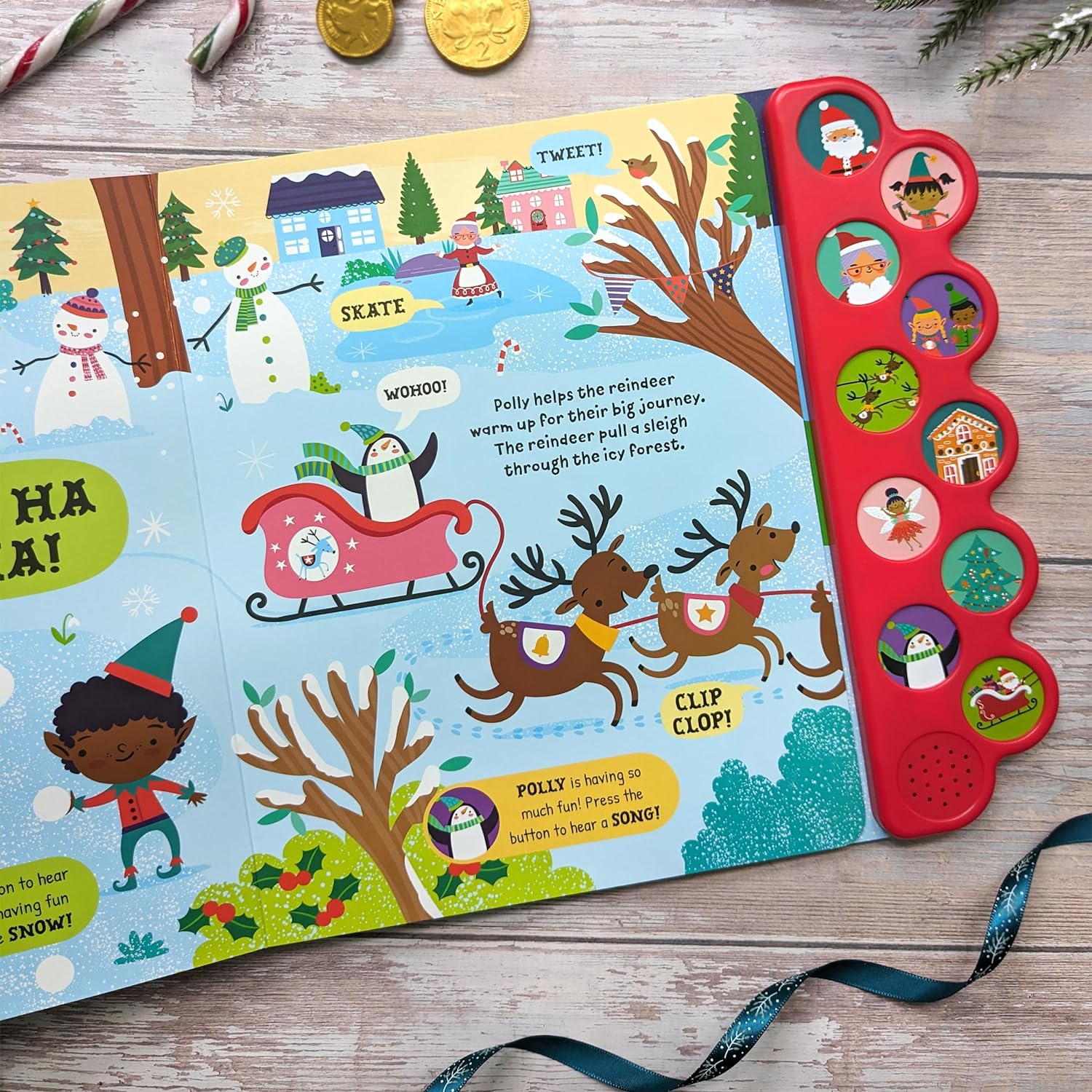 KIDSBOOKS SEARCH & FIND 10 BUTTON SOUND BOOK - CHRISTMAS