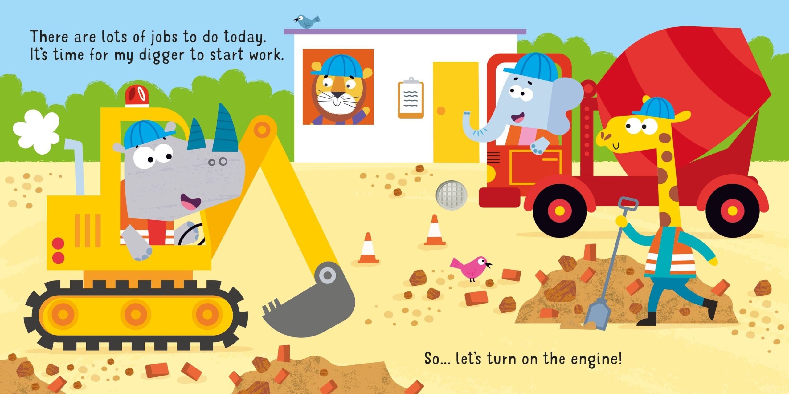 Carte cu sunete - Let's go on a digger!  Usborne + 12 luni