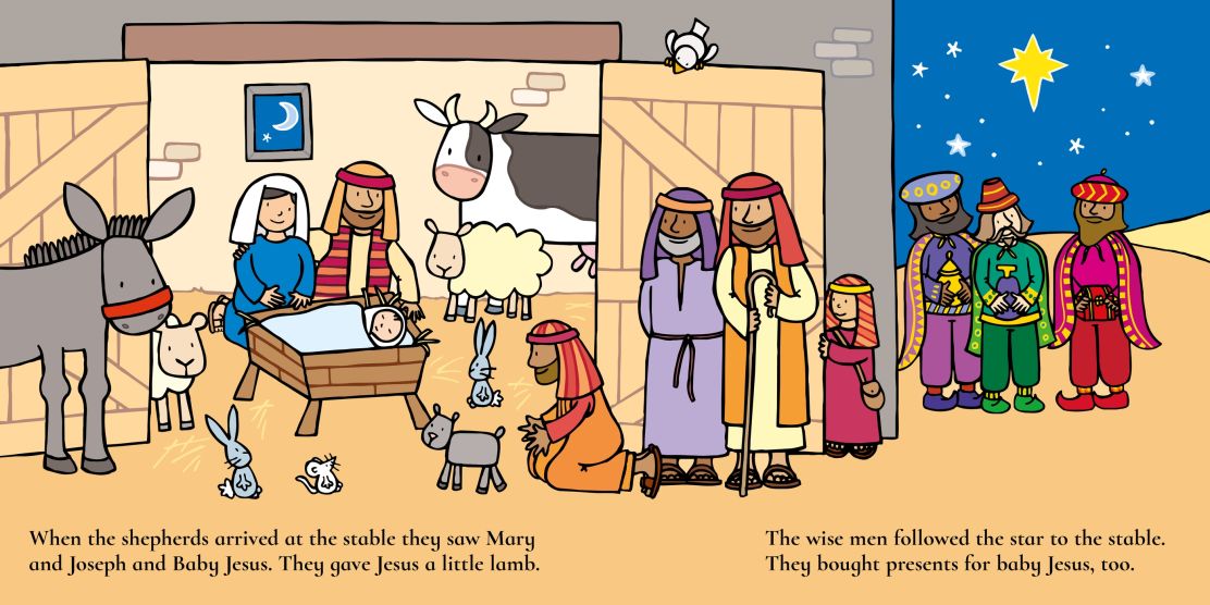 Carte pentru copii, Usborne, Touchy-feely The Nativity, 1+ ani