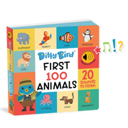Carte pentru copii, Ditty Bird, First 100 Animals, 6+ luni