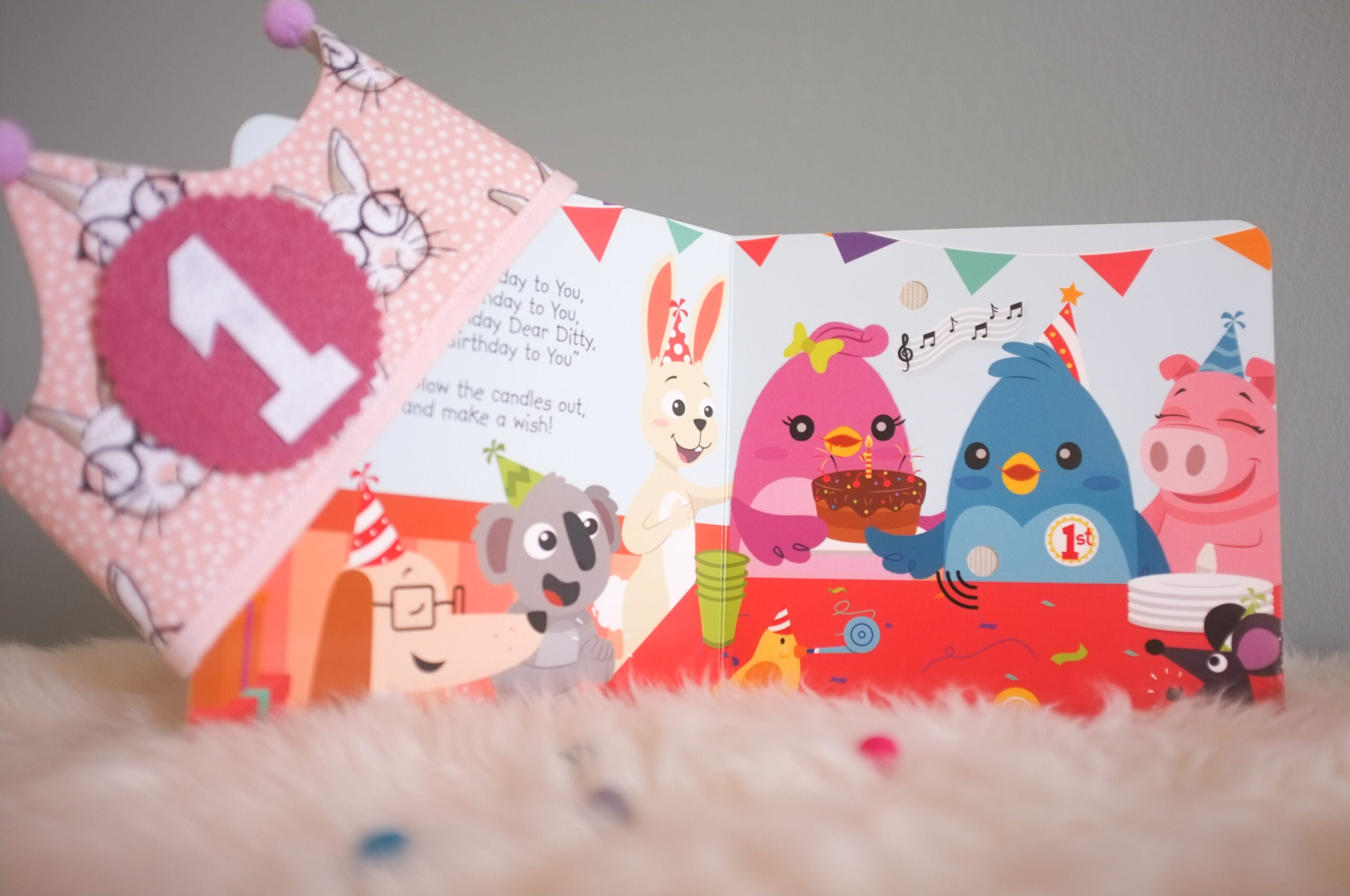 Carte pentru copii, Ditty Bird, Happy Birthday, 6+ luni