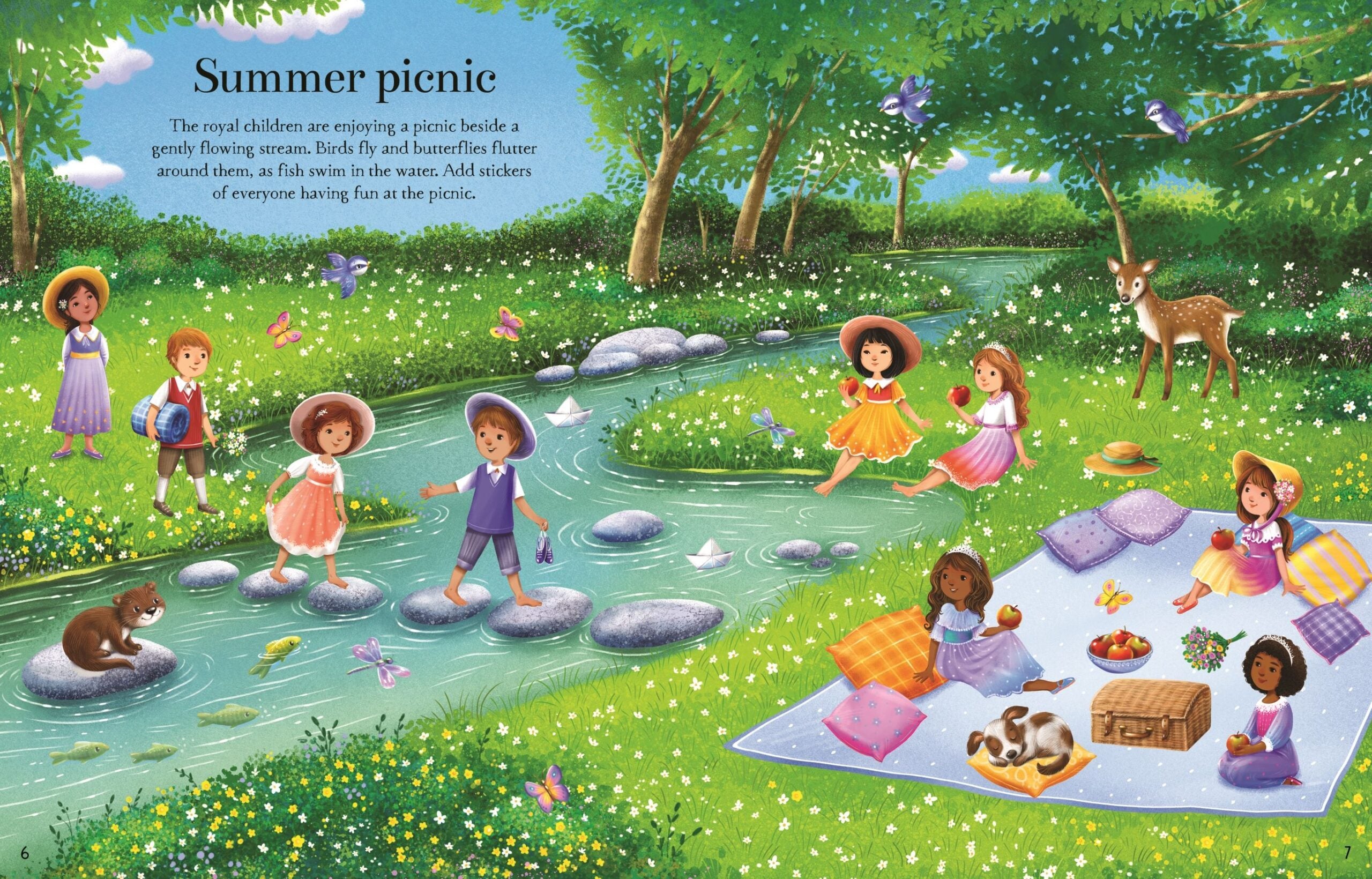 Carte cu stickere - Princesses, Usborne, + 5 ani