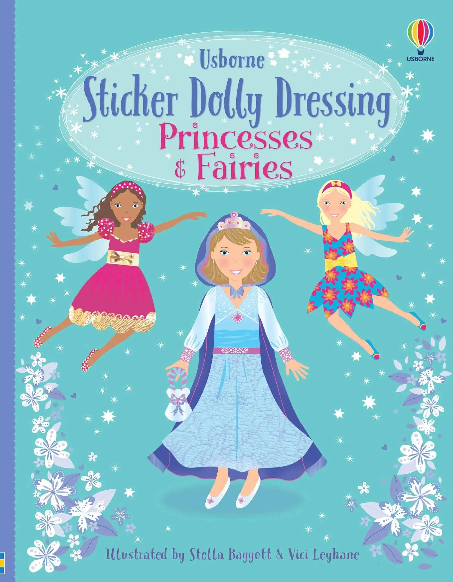 Carte pentru copii, Usborne, Sticker Dolly Dressing Princesses & Fairies, 5+ ani