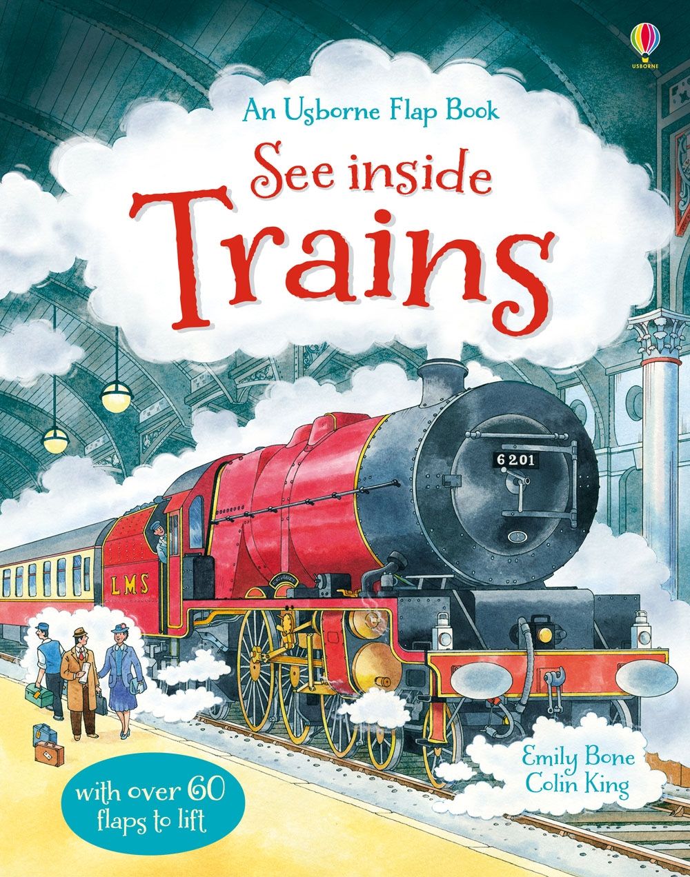 Carte pentru copii, Usborne, See Inside Trains, 6+ ani