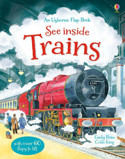 Carte pentru copii, Usborne, See Inside Trains, 6+ ani