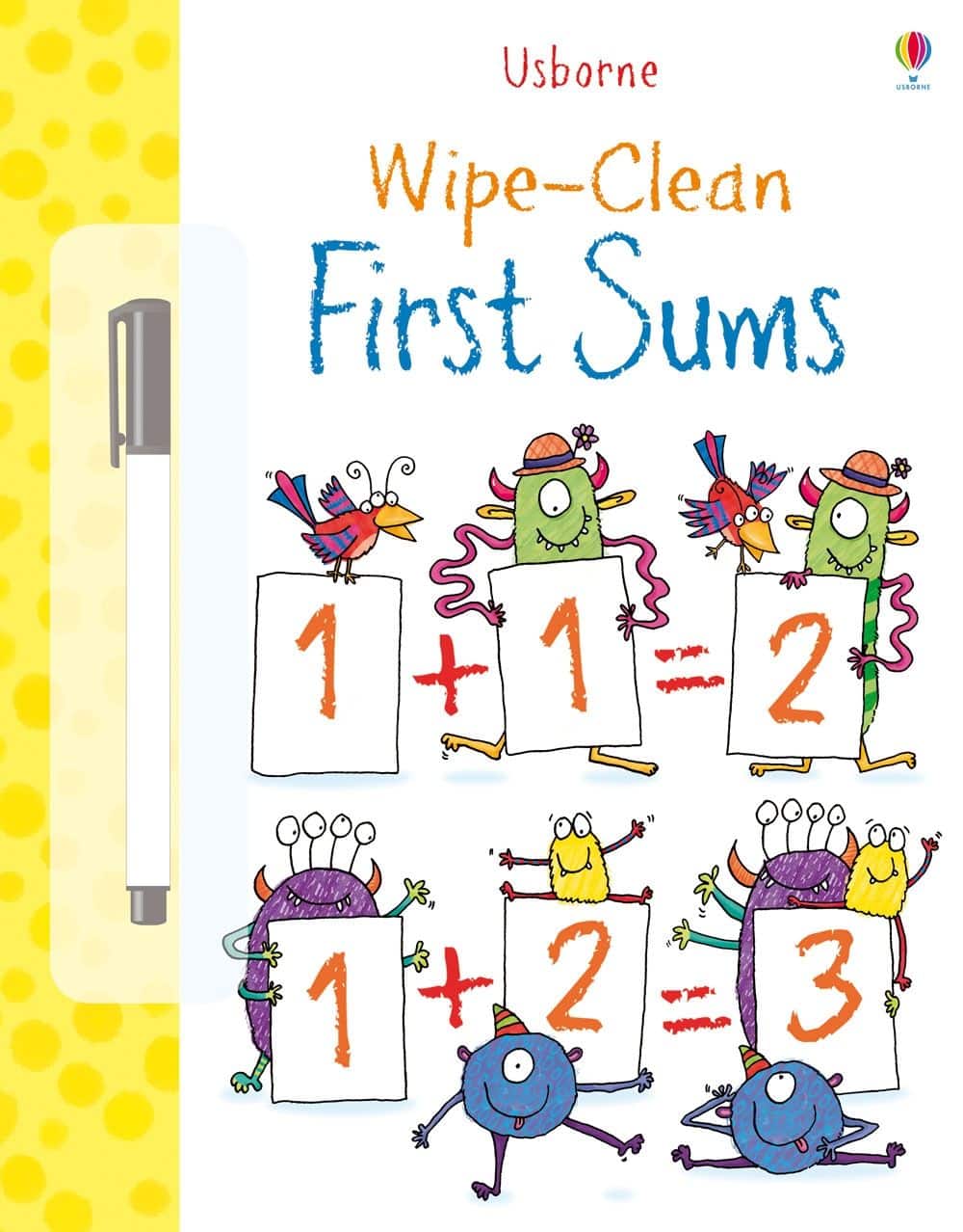 Carte pentru copii, Usborne, Wipe-Clean First Sums, 3+ ani