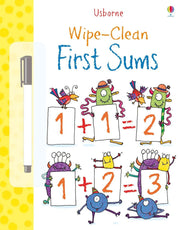 Carte pentru copii, Usborne, Wipe-Clean First Sums, 3+ ani