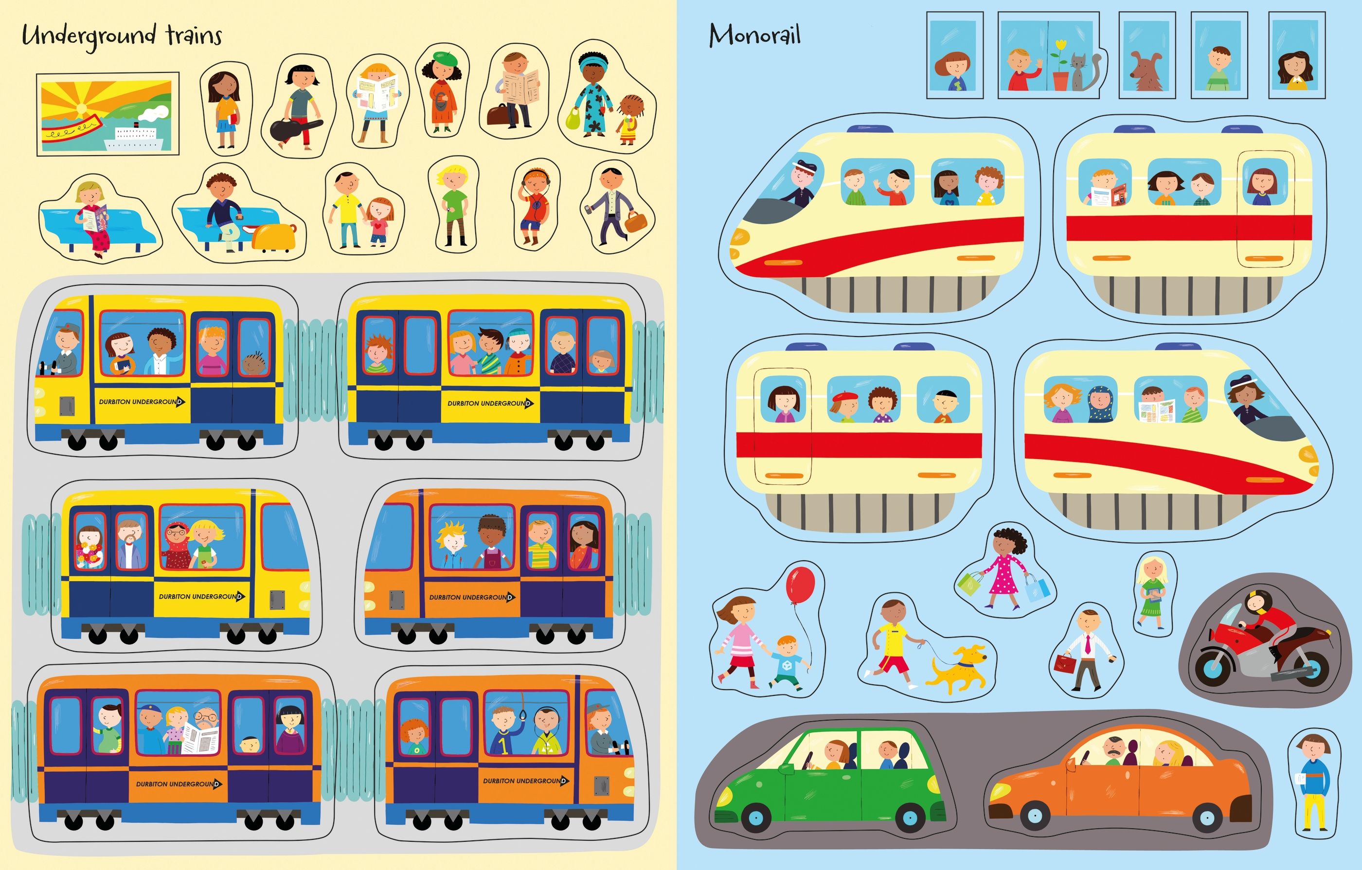 Carte cu stickere - First Sticker Book Trains