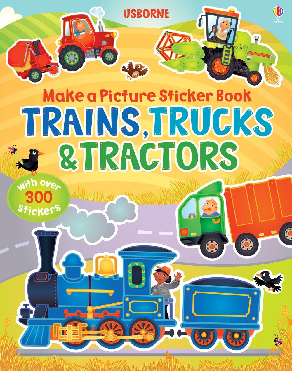 Carte pentru copii - Make a Picture Sticker Book: Trains, Trucks & Tractors