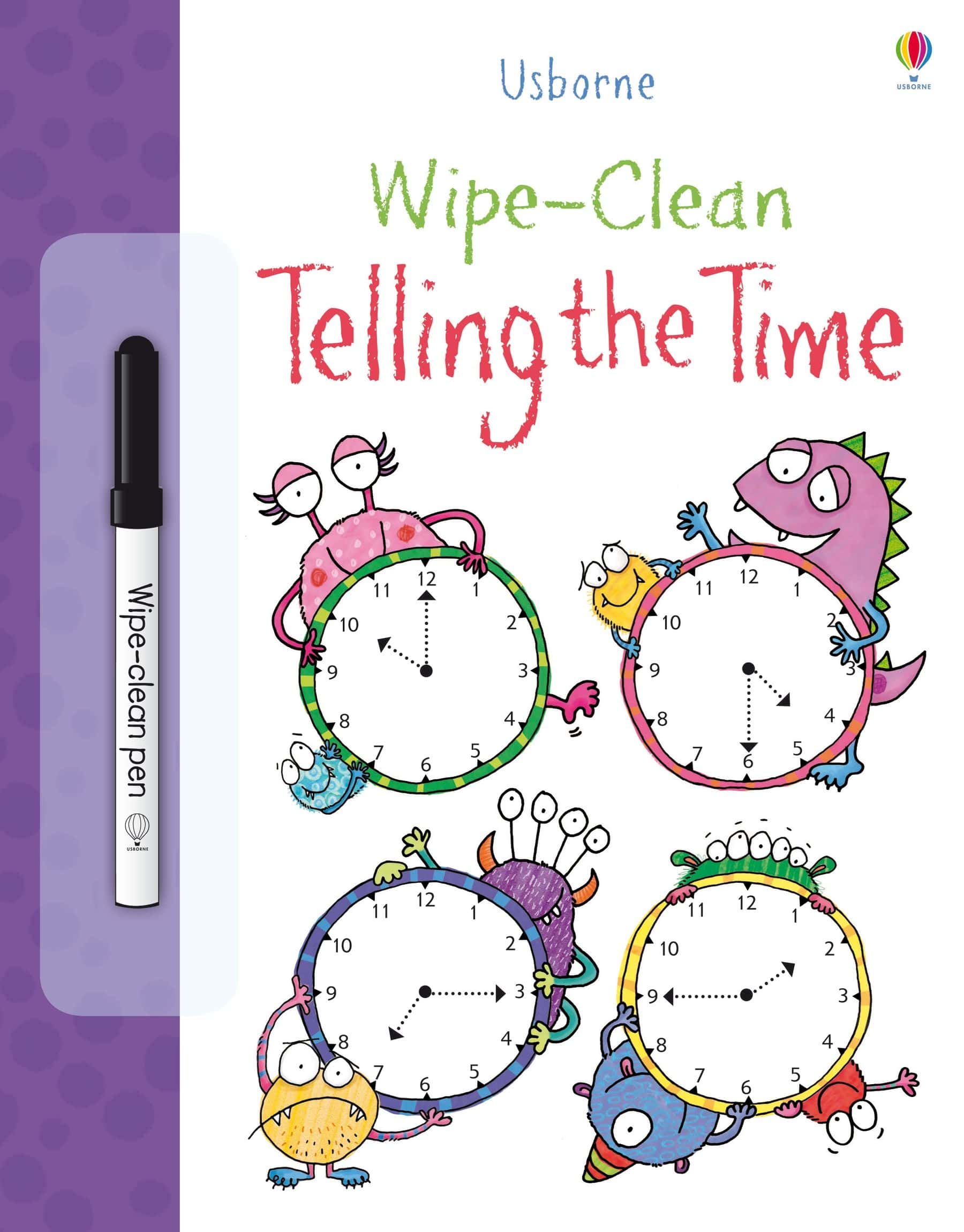 Carte pentru copii, Usborne, Wipe-clean Telling the Time, 3+ ani