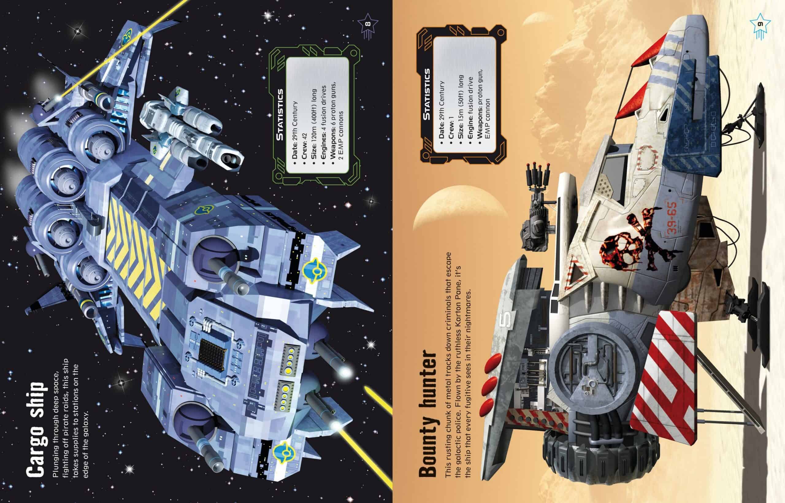 Carte cu stickere - Build your own Spaceships Sticker book