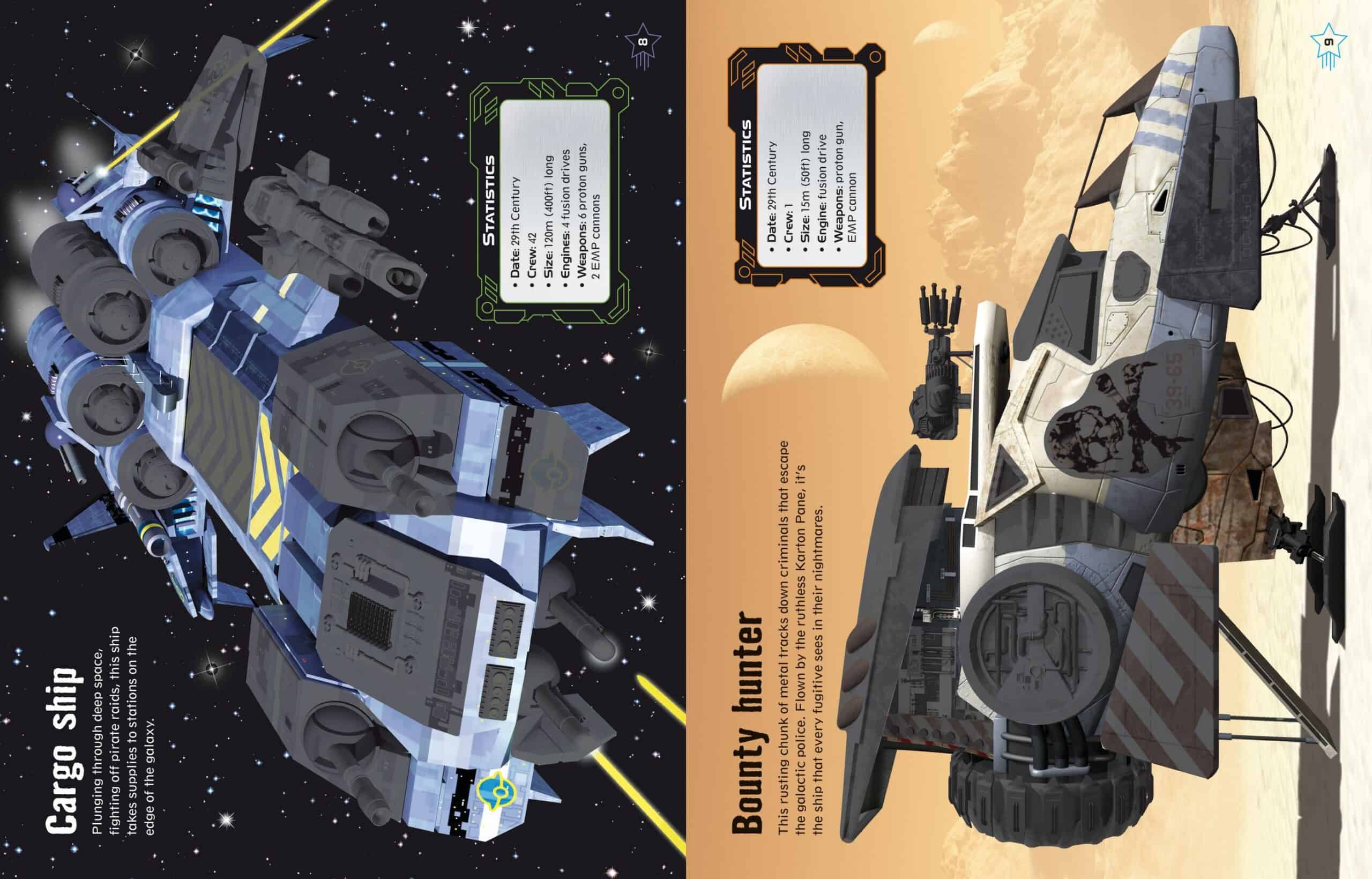 Carte cu stickere - Build your own Spaceships Sticker book