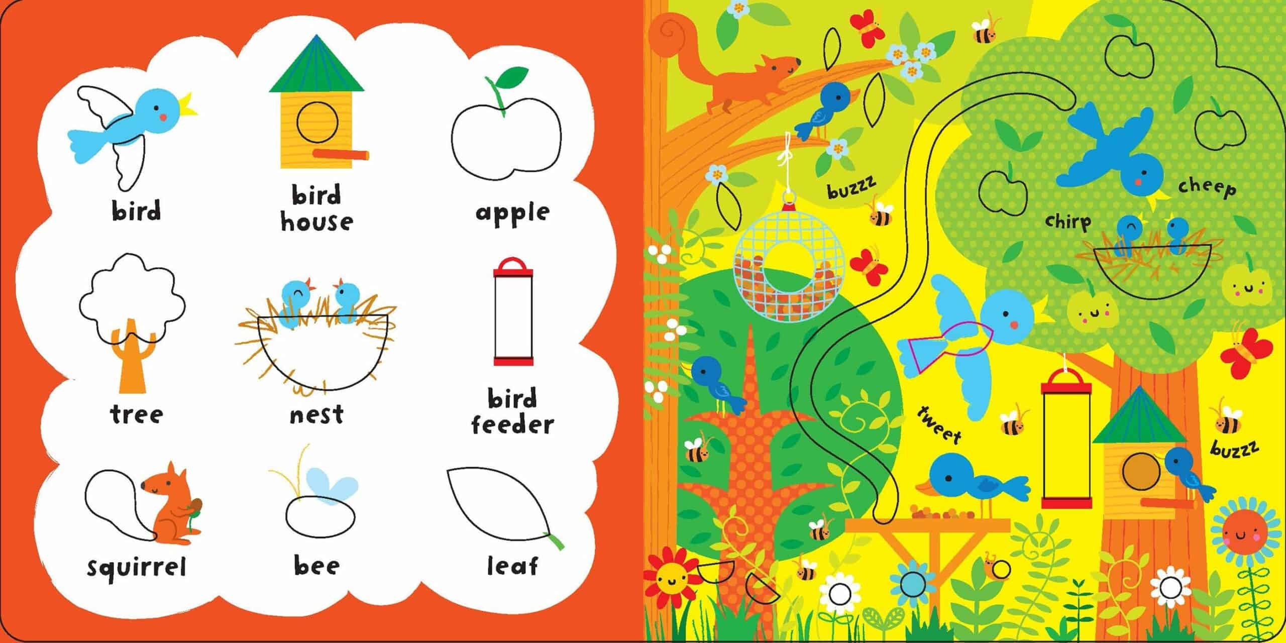 Carte senzoriala – Baby's very first playbook garden words