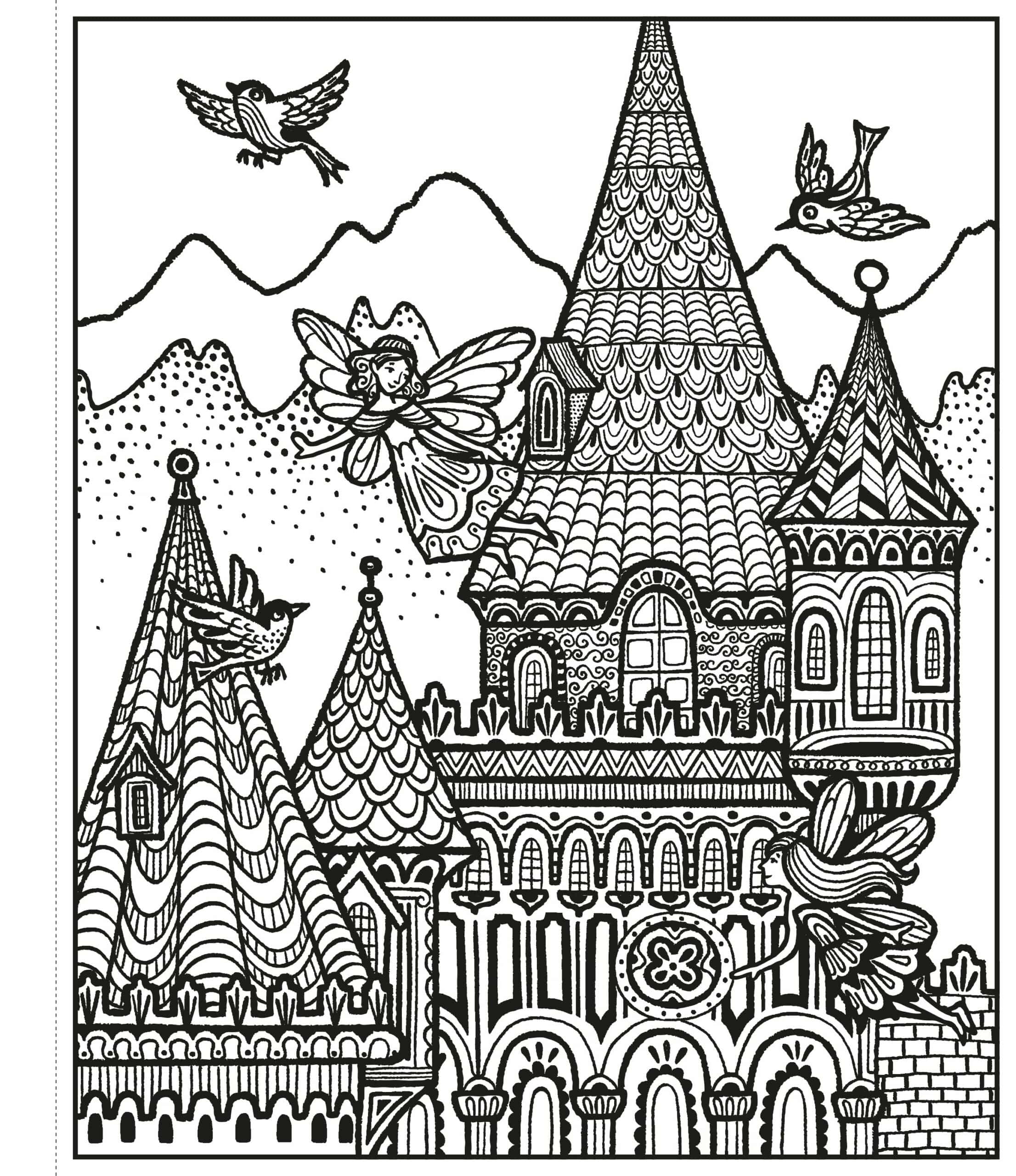 Carte de pictat cu apa – Fairy Palaces Magic Painting Book