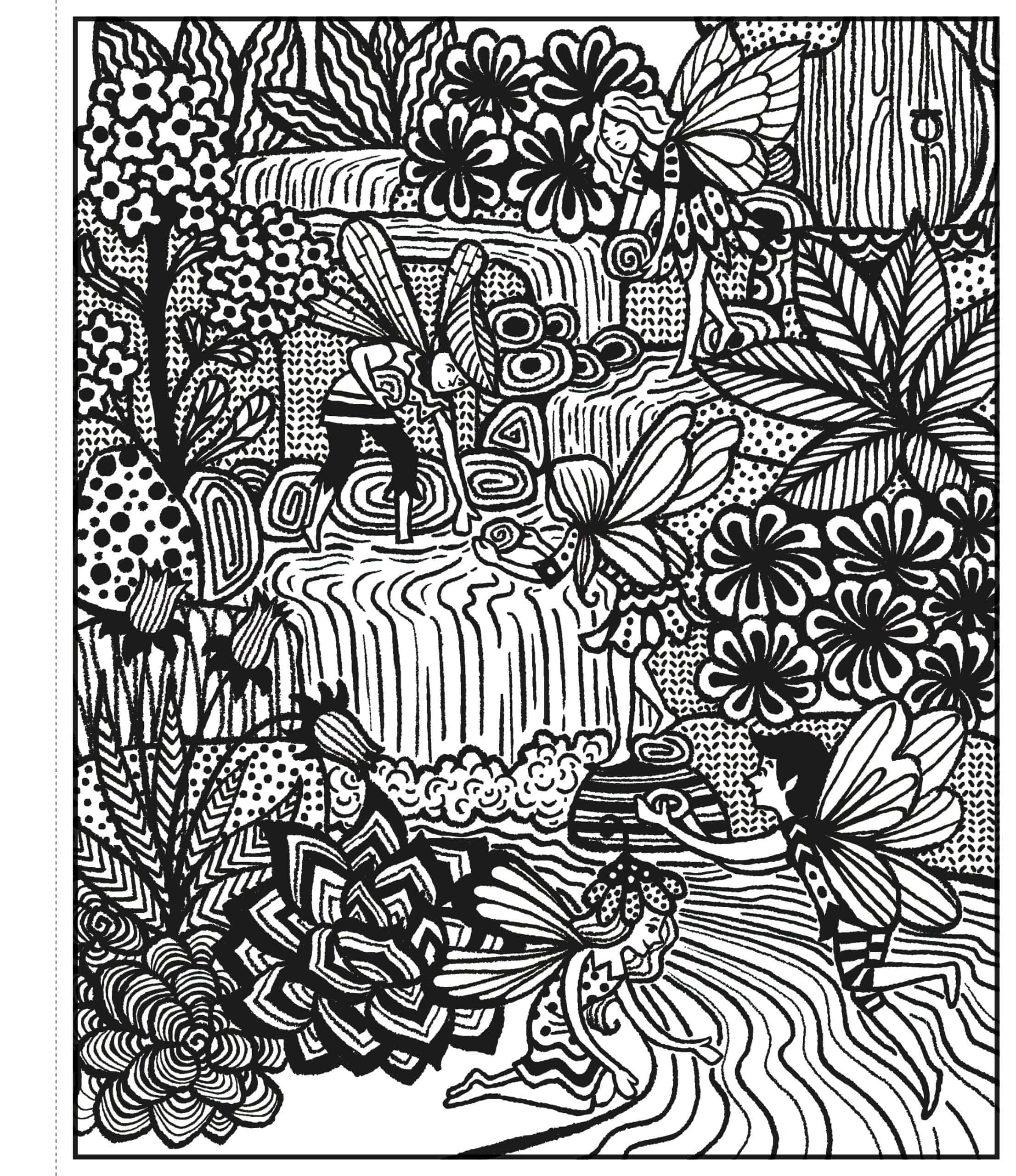 Carte de pictat cu apa - Carte pentru copii - Fairy Gardens Magic Painting Book