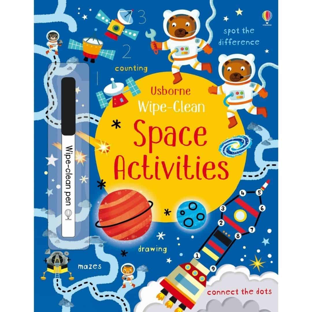 Carte cu activitati scrie si sterge – Wipe-clean Space Activities 1