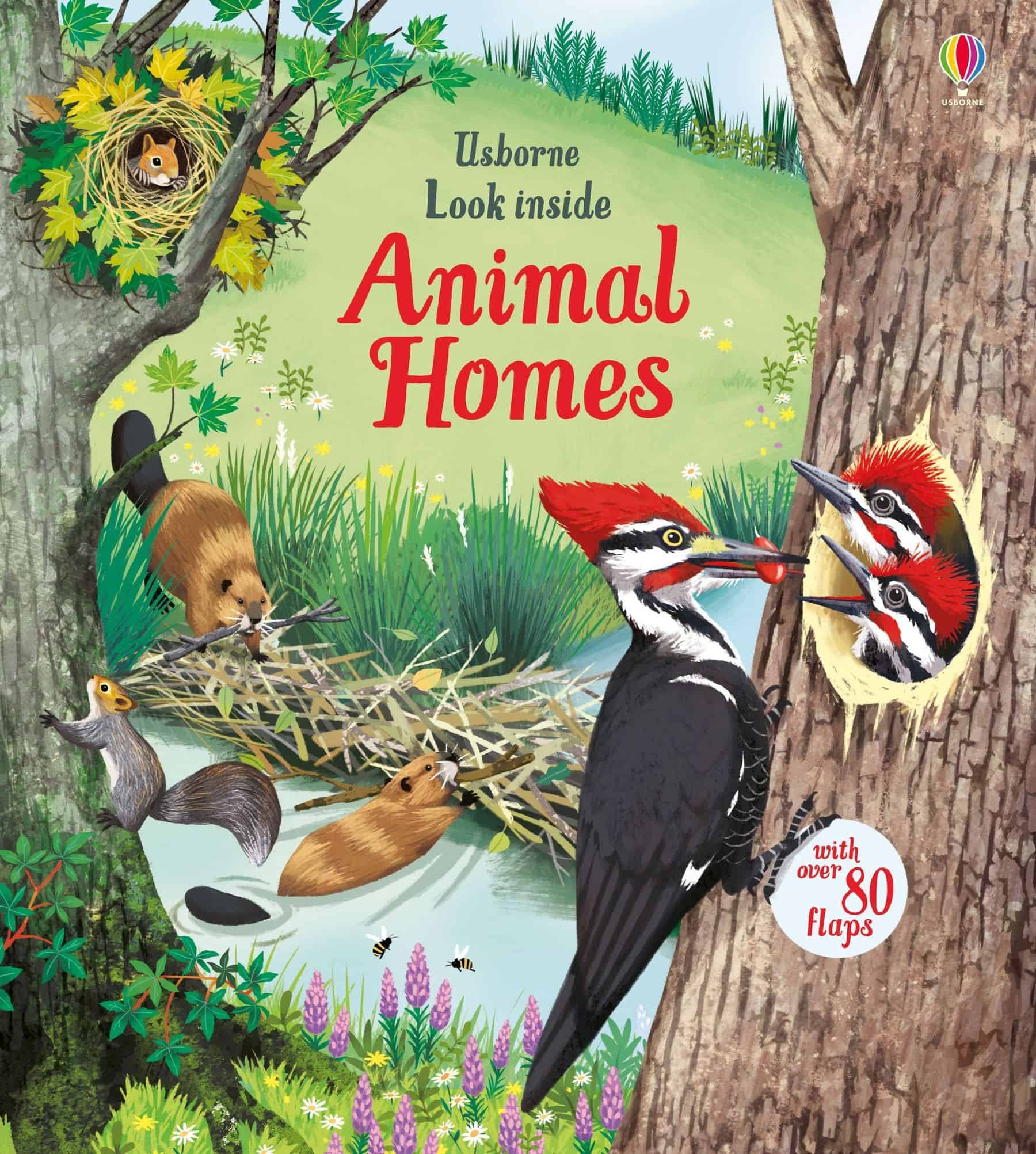 Carte pentru copii, Usborne, Look Inside Animal Homes, 5+ ani