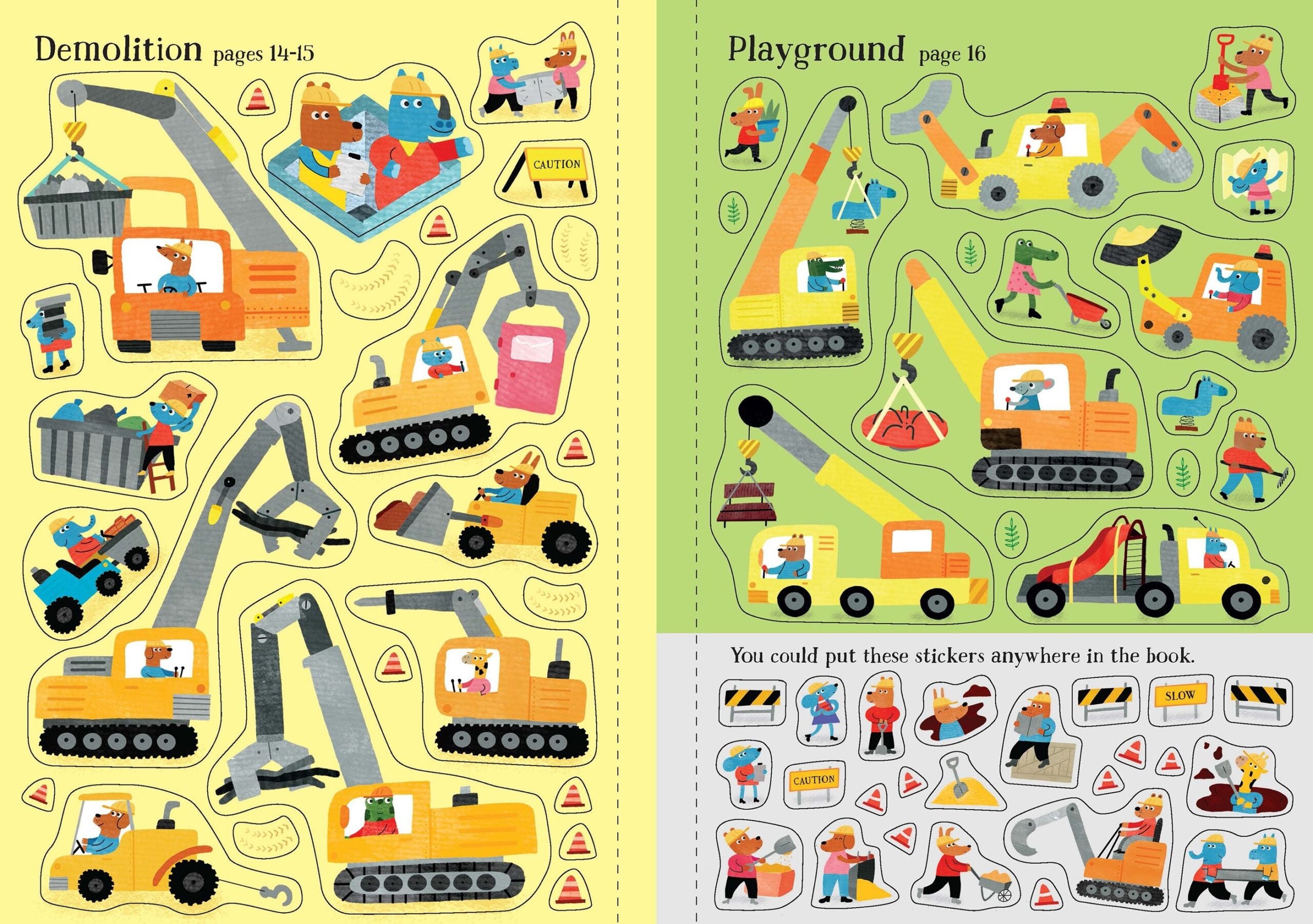 Carte pentru copii - Little First Stickers: Diggers and Cranes