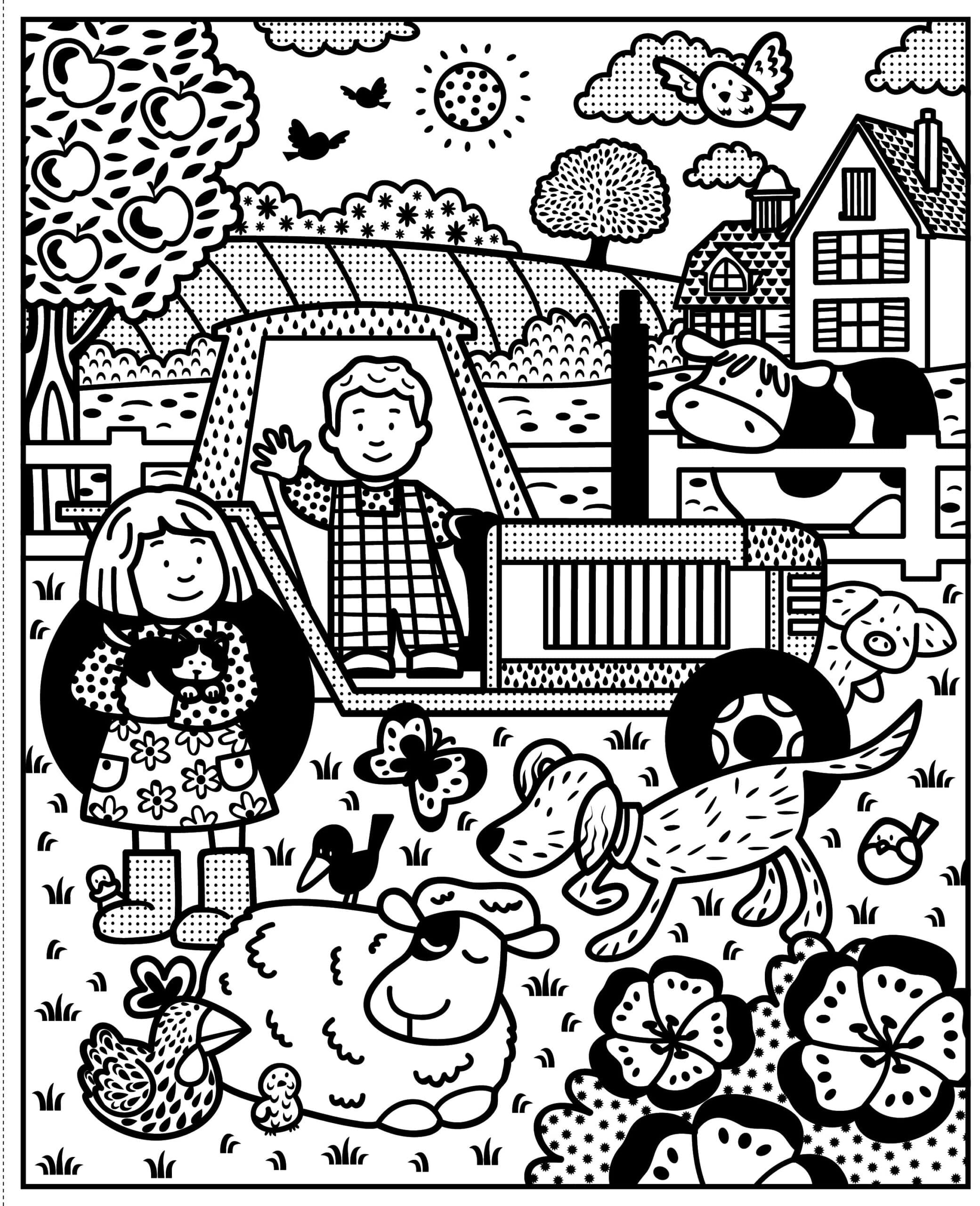 Carte de pictat cu apa, cu Poppy si Sam - Poppy and Sam's Magic Painting Book