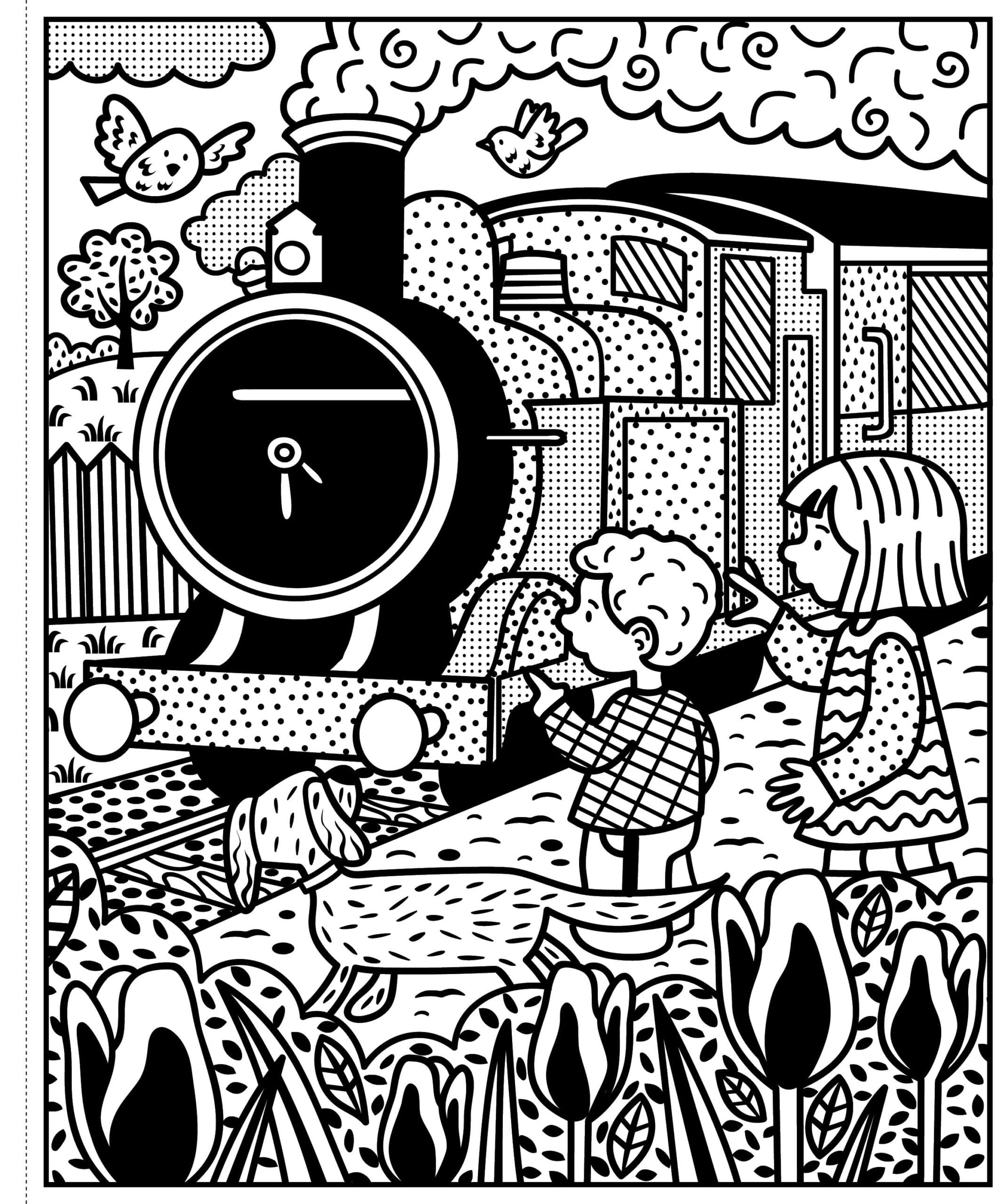 Carte de pictat cu apa, cu Poppy si Sam - Poppy and Sam's Magic Painting Book
