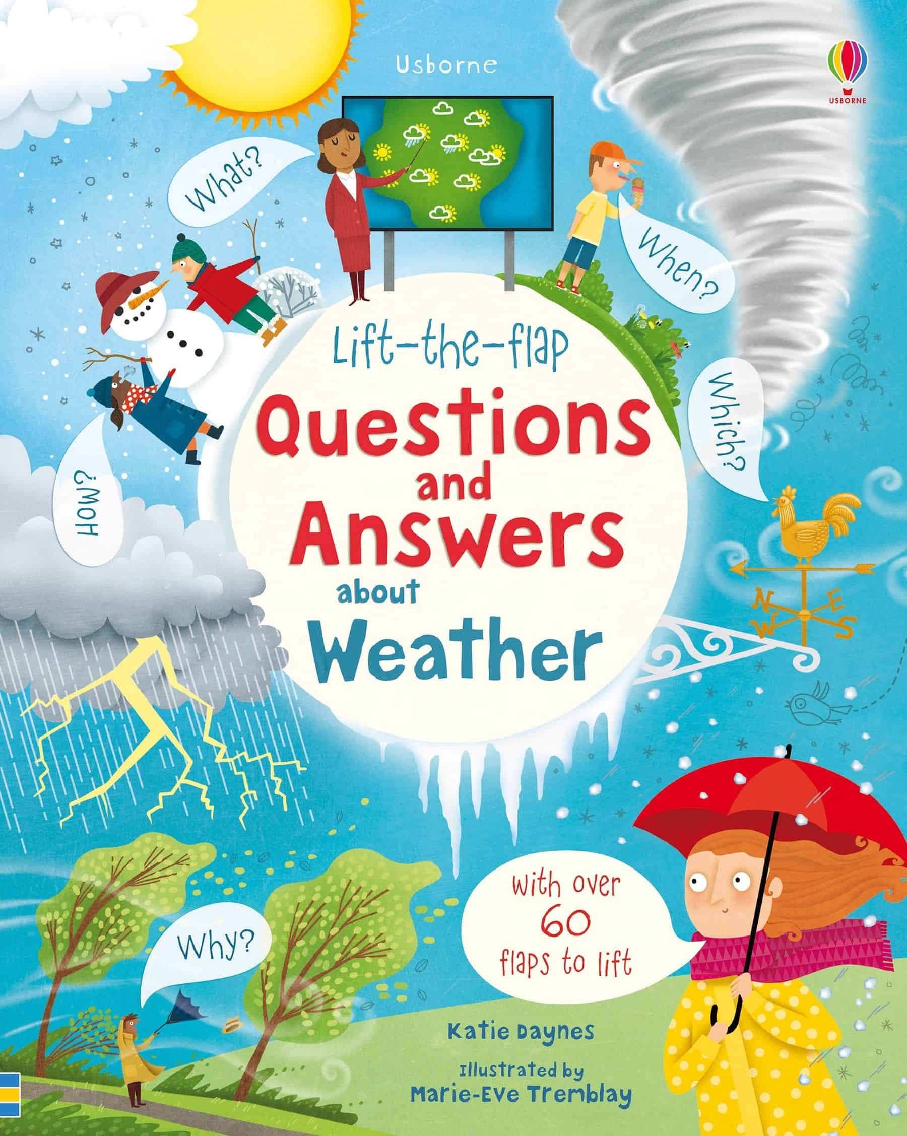 Carte pentru copii, Usborne, Lift-the-flap Questions and Answers about Weather, 5+ ani