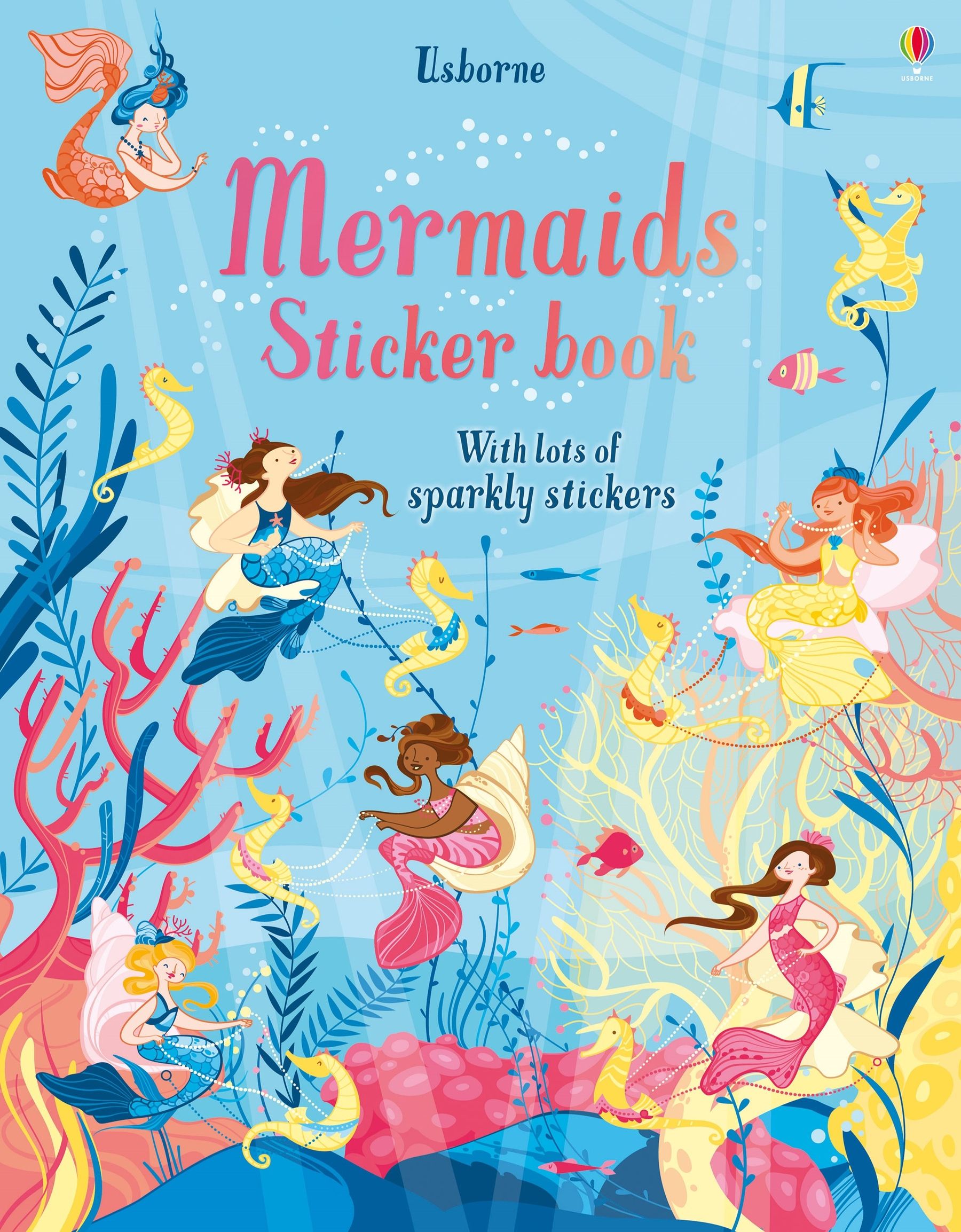 Carte pentru copii, Usborne, Mermaids Sticker Book, 5+ ani