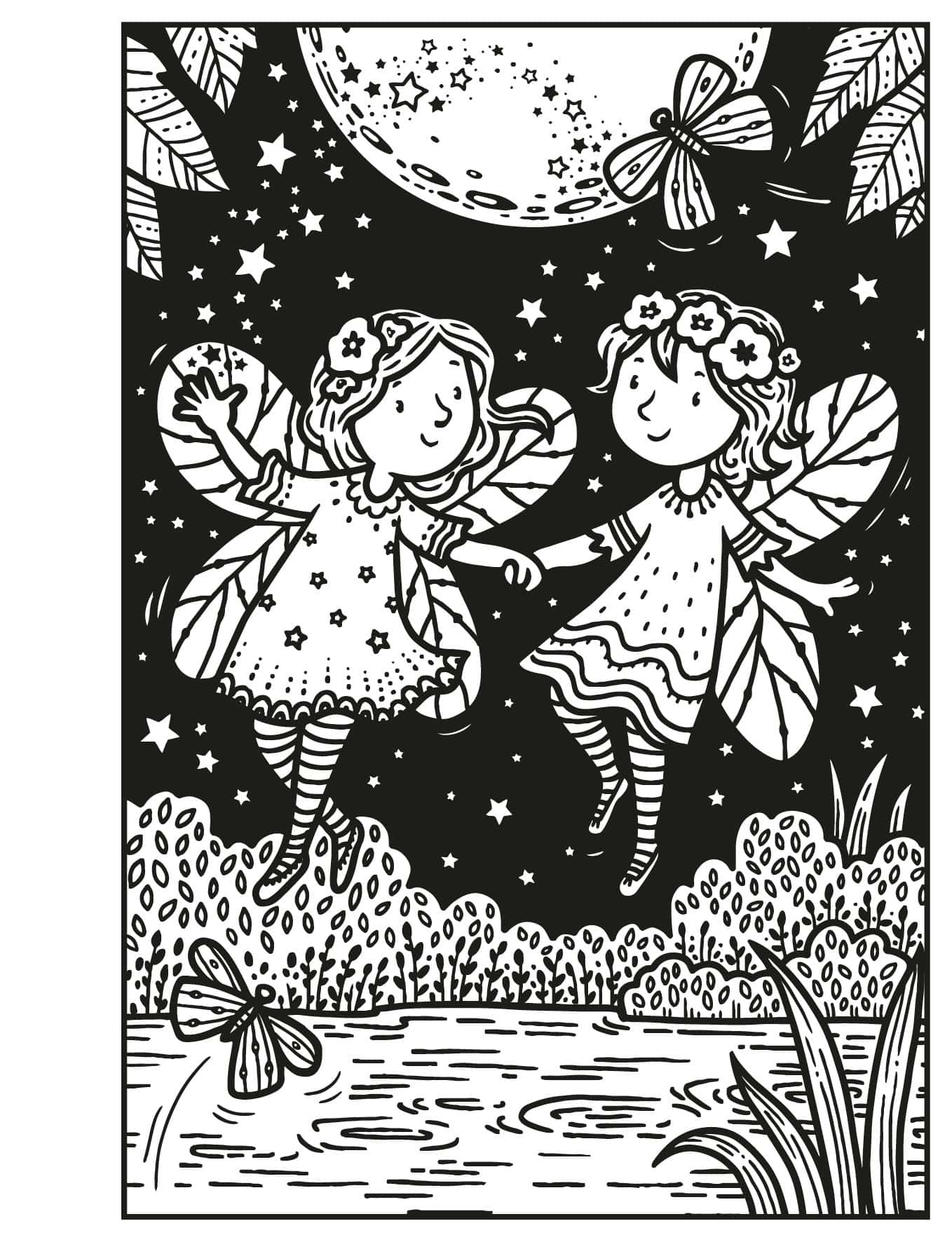 Carte de pictat cu apa - Fairies Magic Painting Book