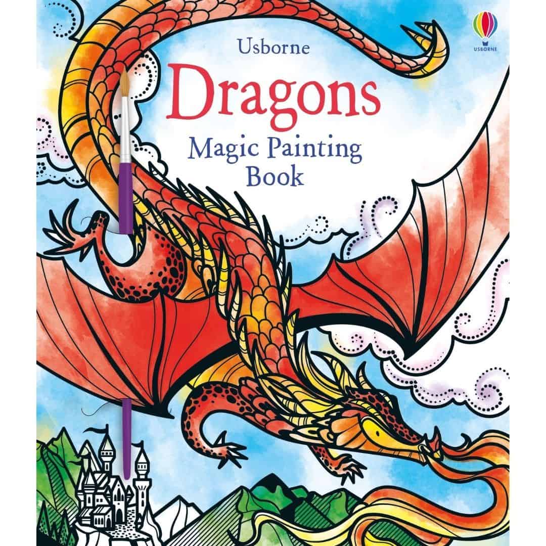 Carte de pictat cu dragoni - Dragons Magic Painting Book