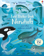 Carte pentru copii, Usborne, First Sticker Book Narwhals, 3+ ani
