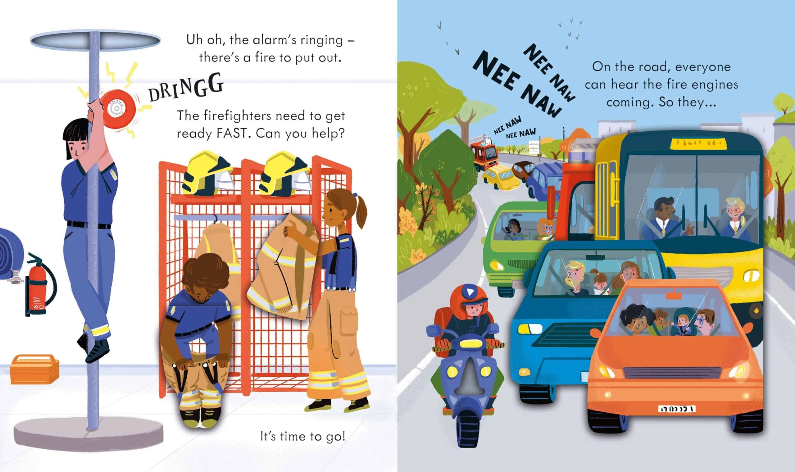 Carte pentru copii - Peep Inside how a fire engine works