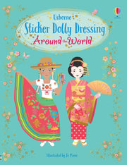 Carte pentru copii, Usborne, Sticker Dolly Dressing Around the World, 5+ ani