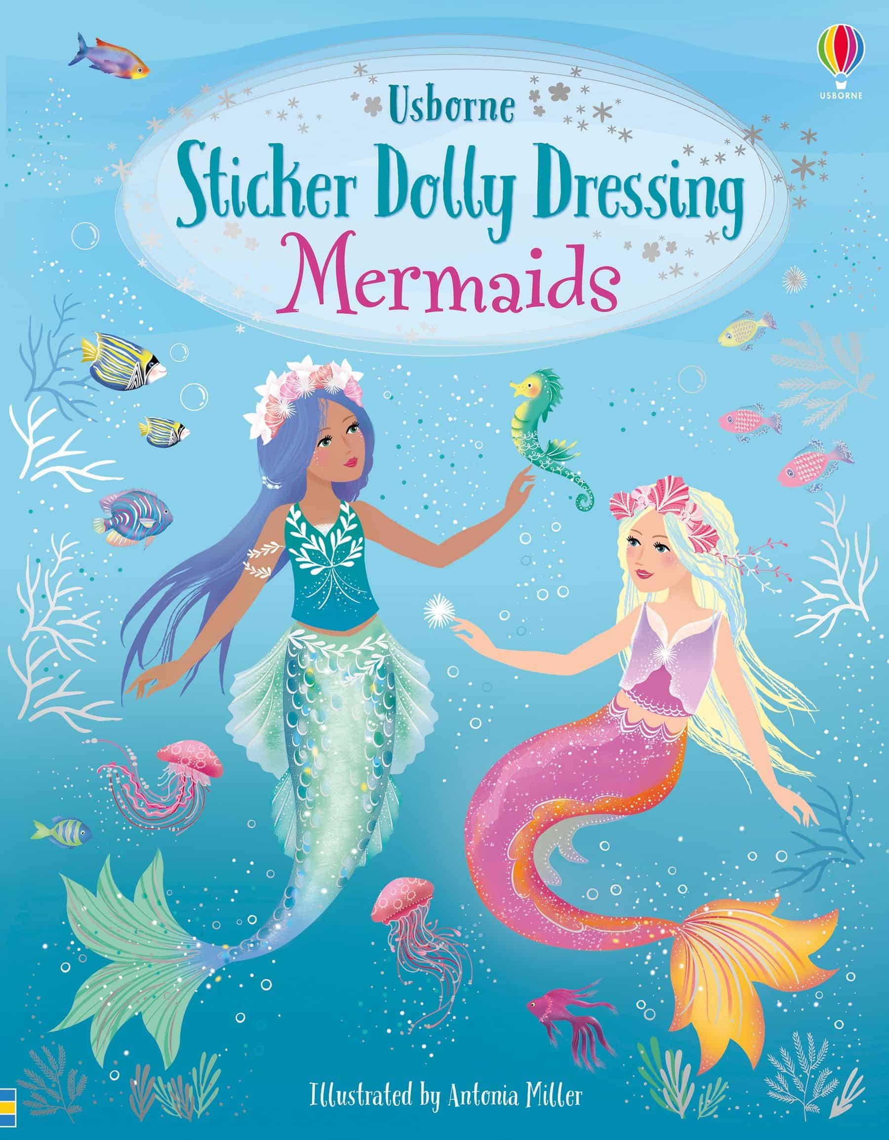 Carte cu stickere - Sticker Dolly Dressing Mermaids
