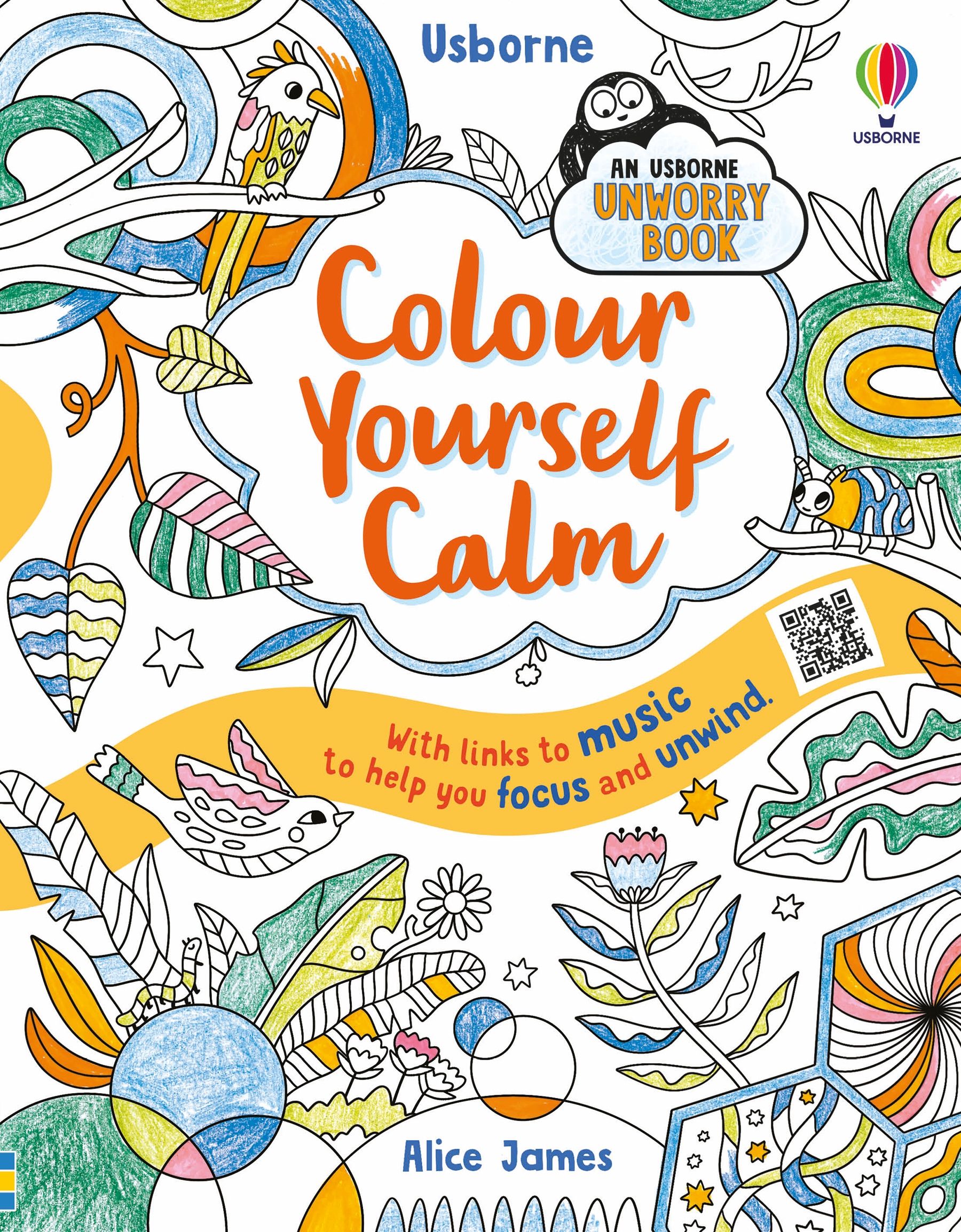 Carte pentru copii, Usborne, Colour Yourself Calm, 7+ ani