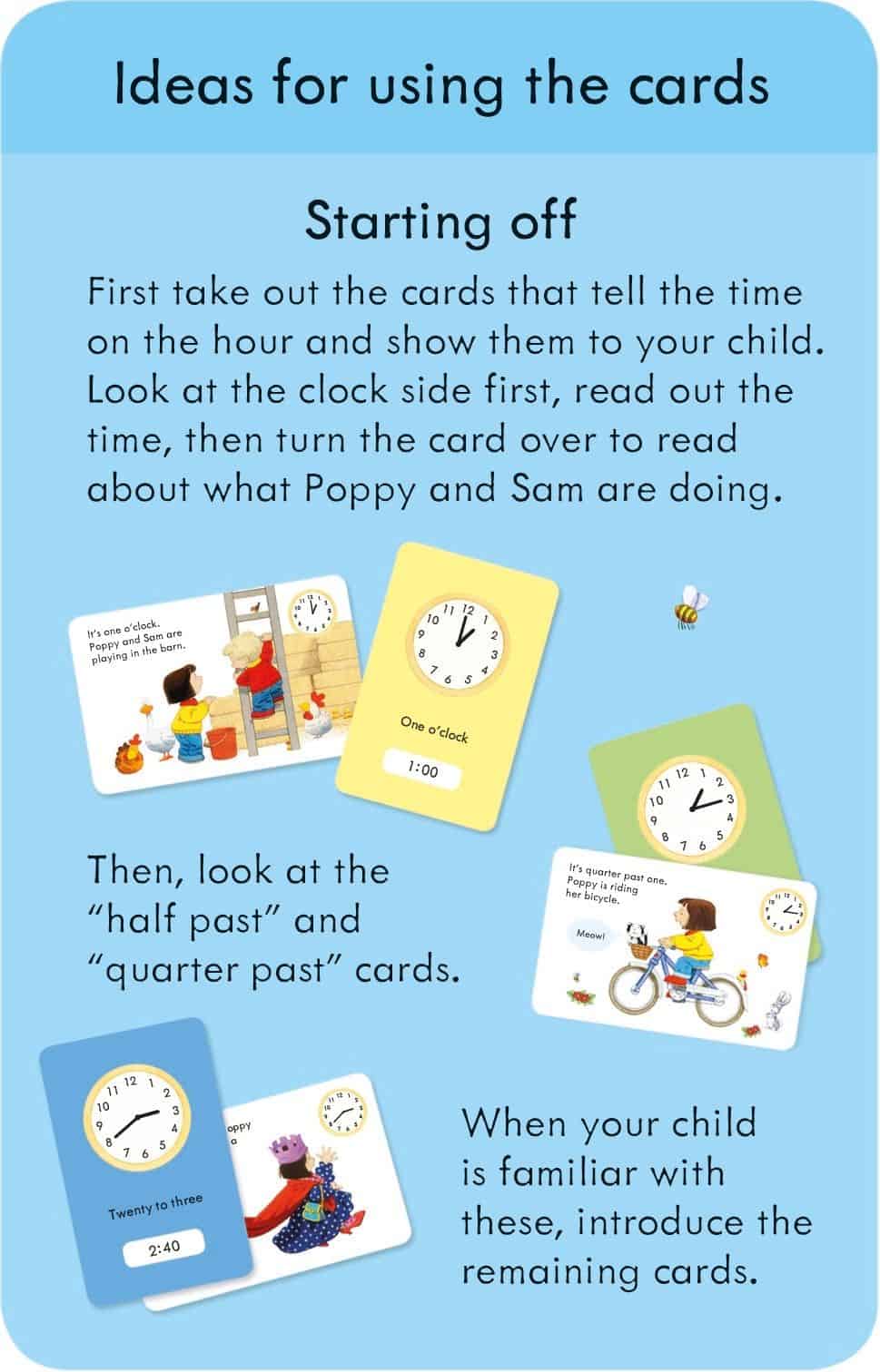 Carte pentru copii - Farmyard Tales Telling the Time Flashcards